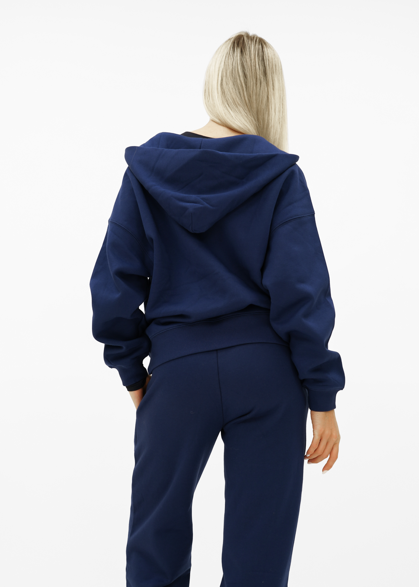Basic zip hoodie night blue (tall)