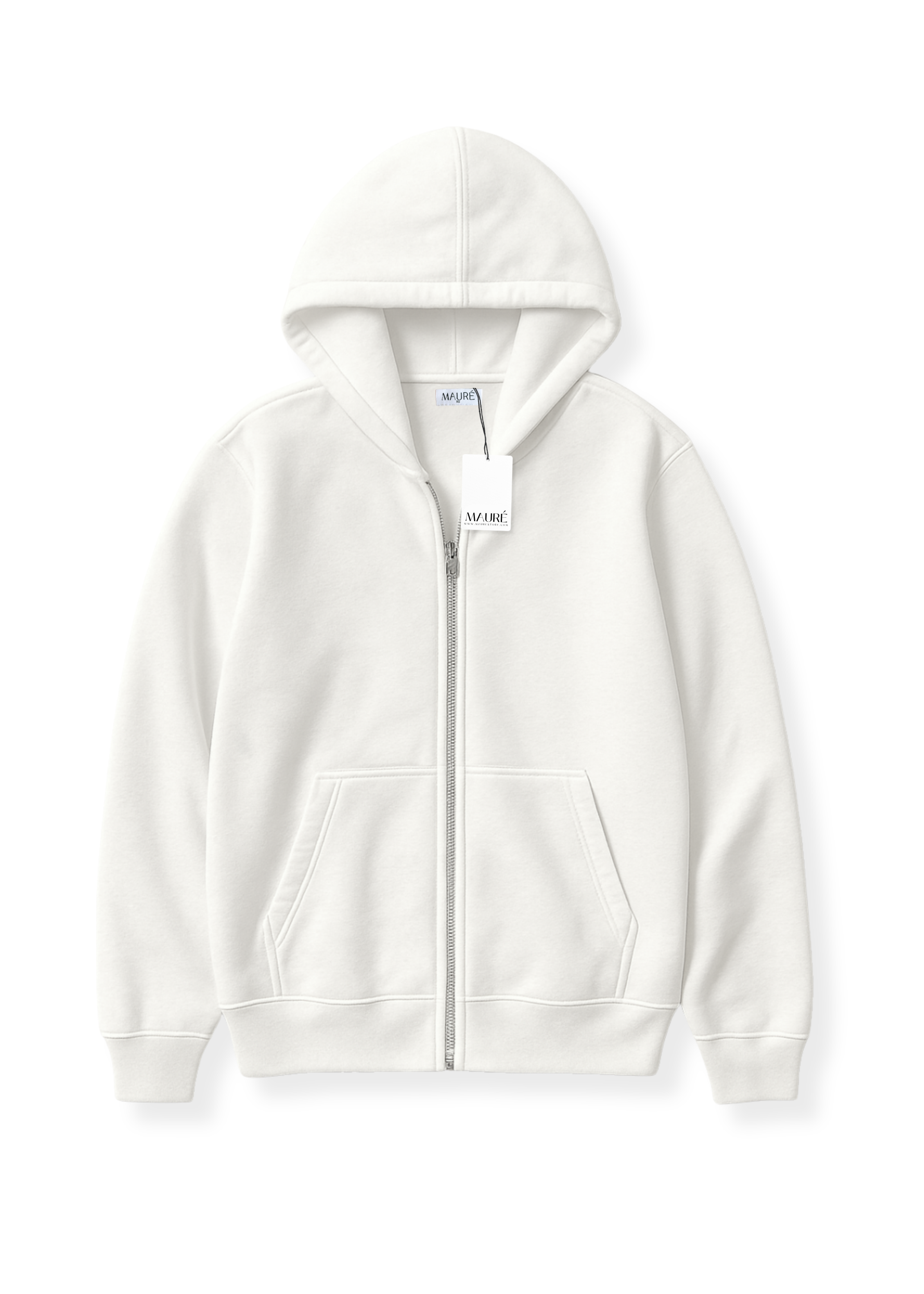 Basic zip hoodie white (tall)