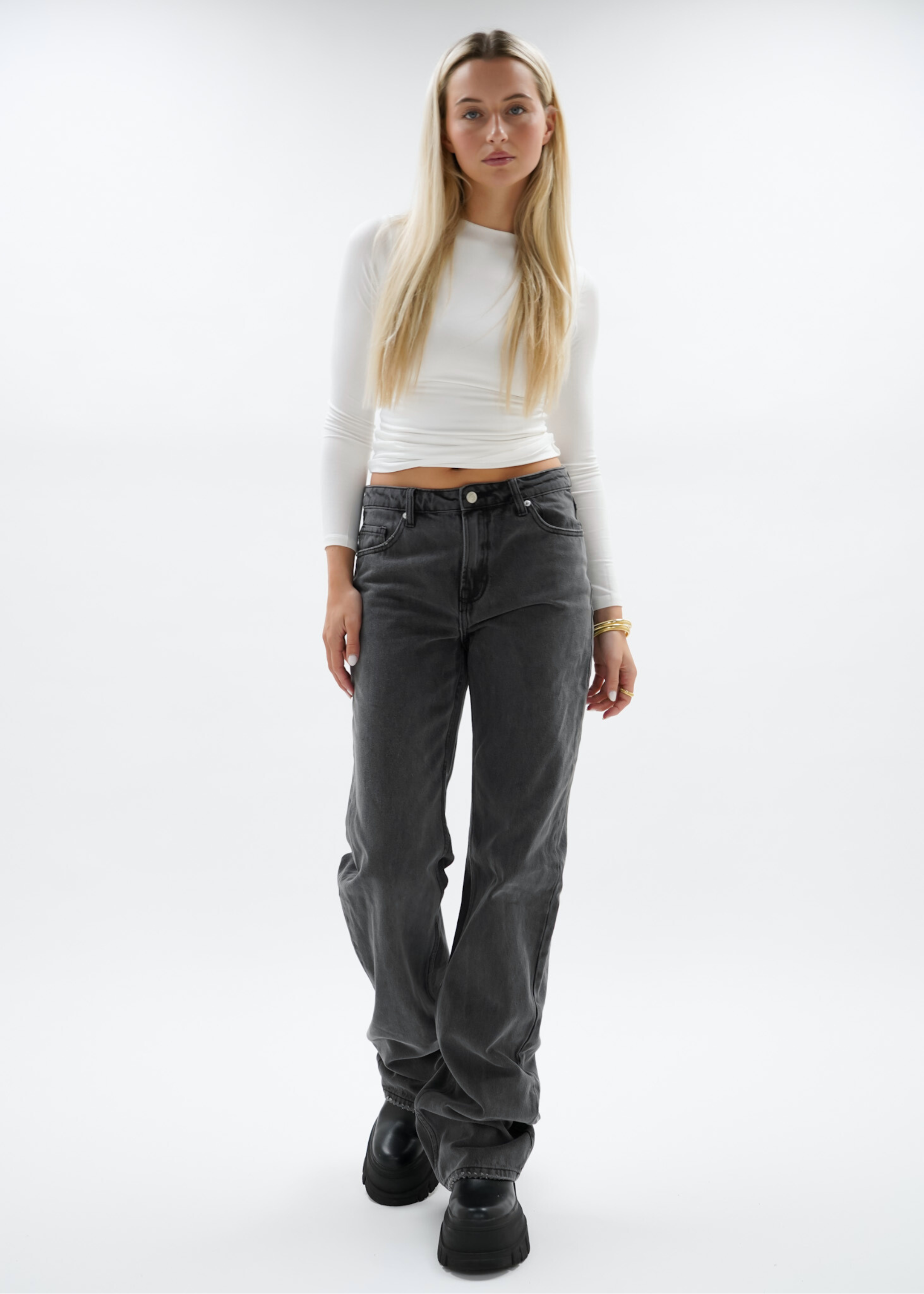 Low waist jeans dark grey (tall)