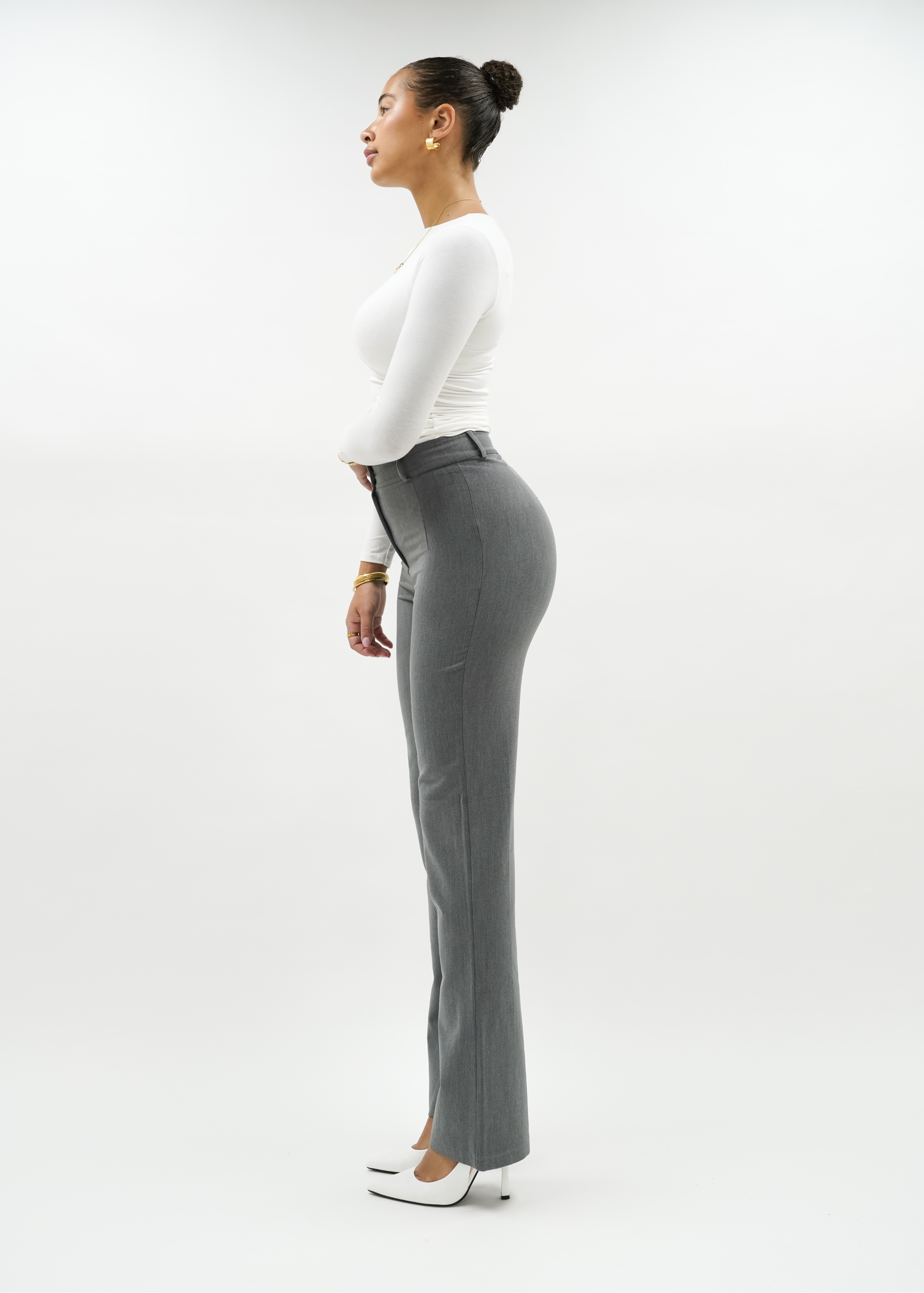 Straight leg pants classic light washed grey (tall)