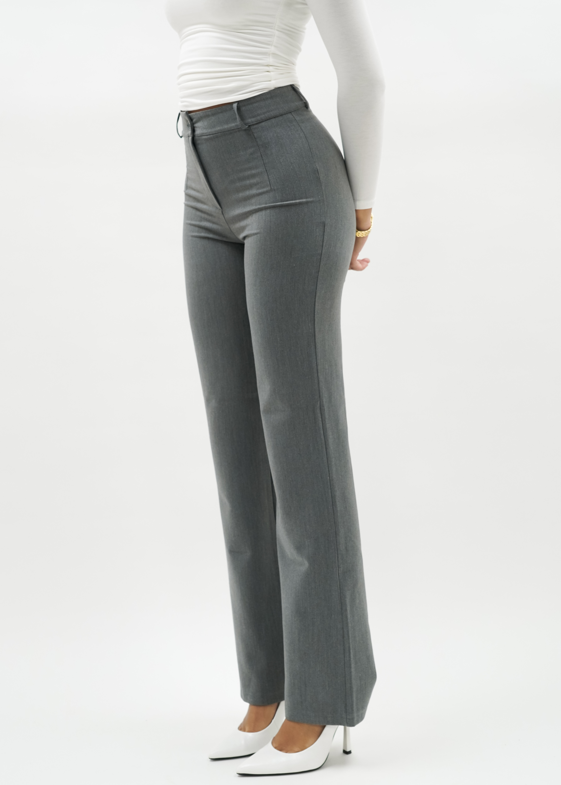 Straight leg pants classic light washed grey (tall)