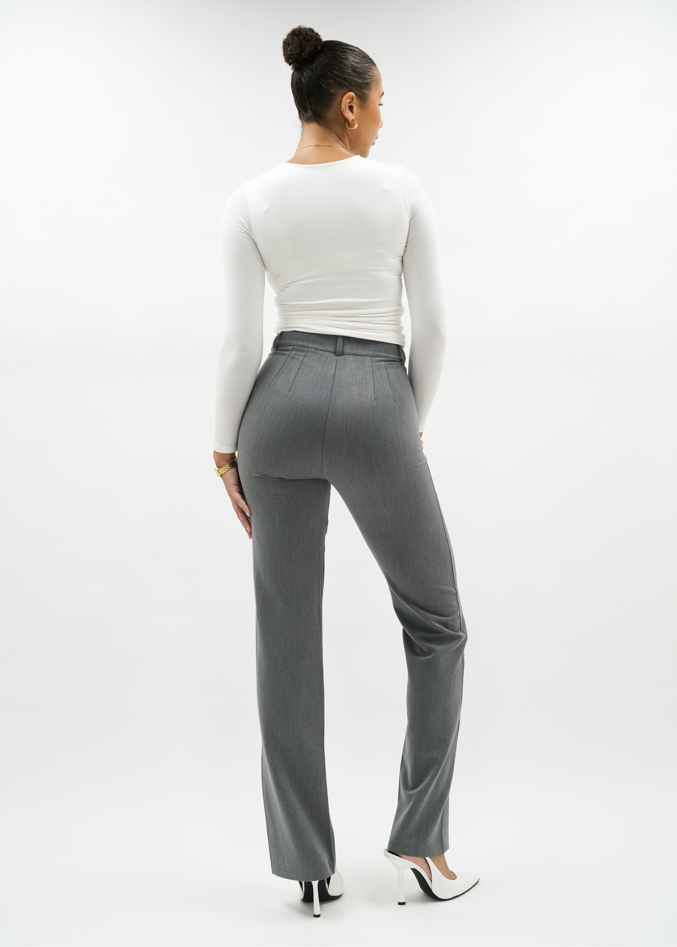 Straight leg pants classic light washed grey (tall)