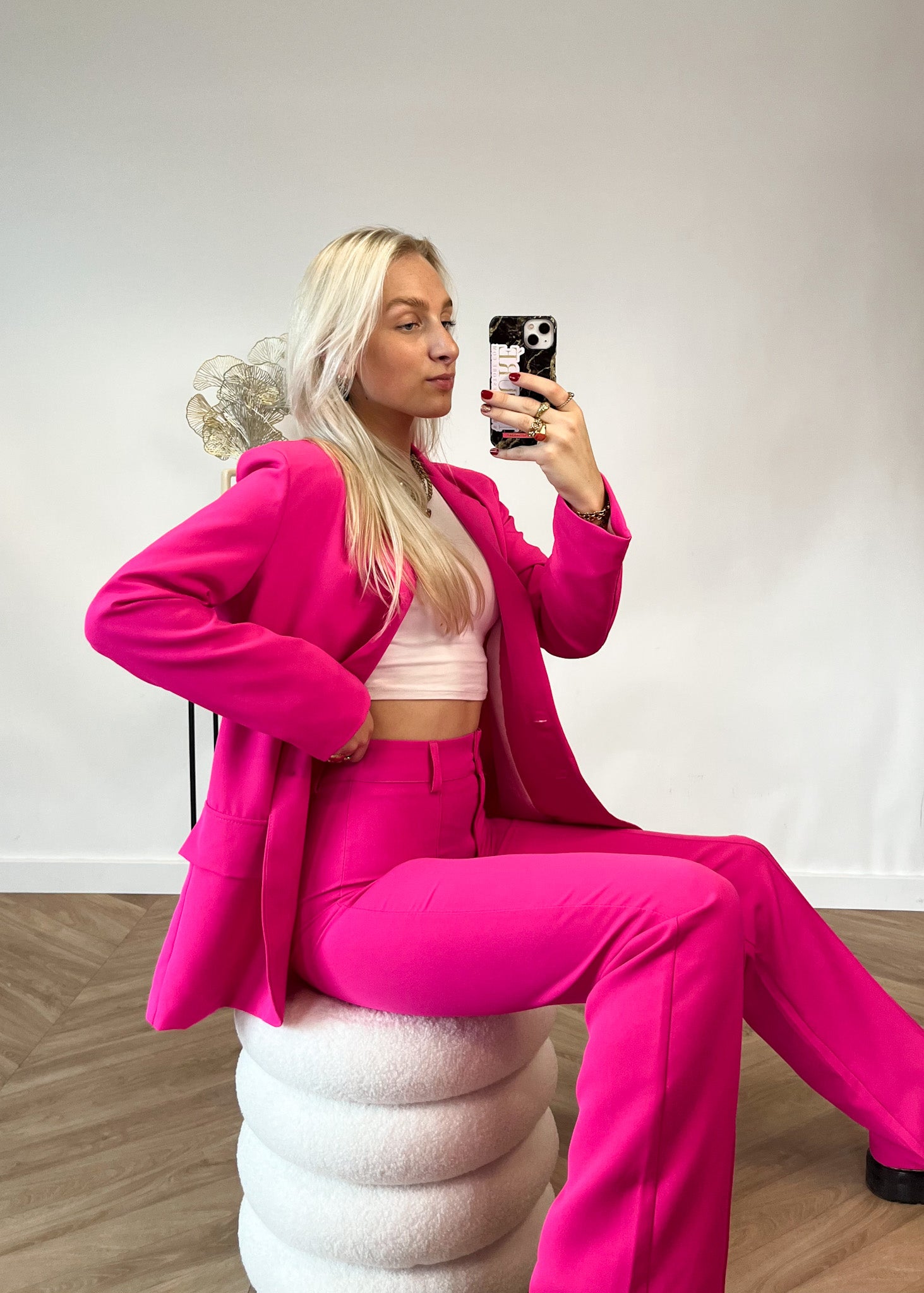 Blazer électrique rose