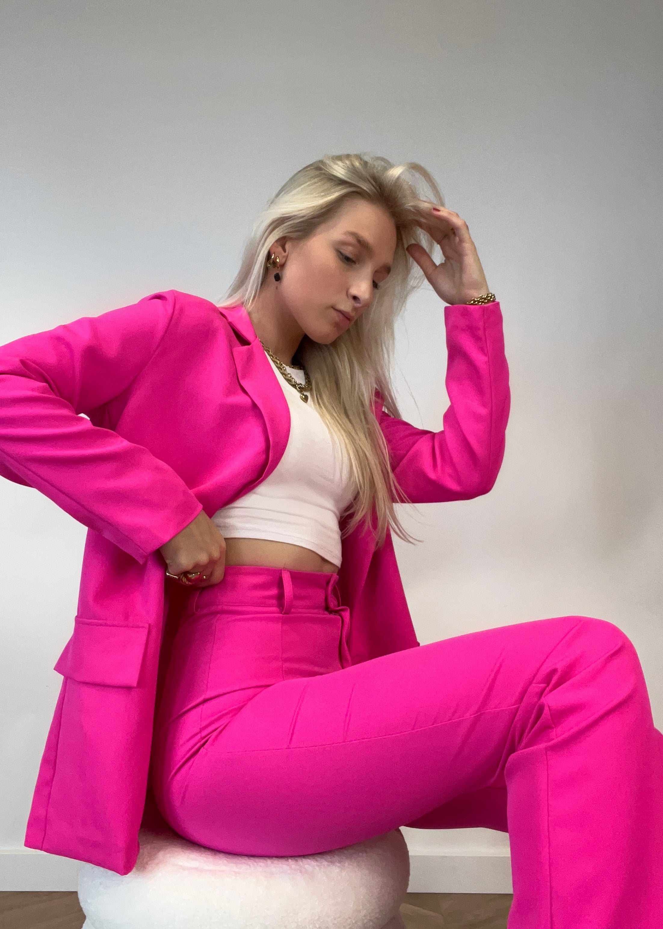 Blazer électrique rose