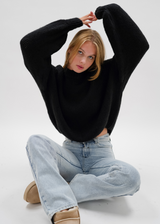 Knitted sweater black