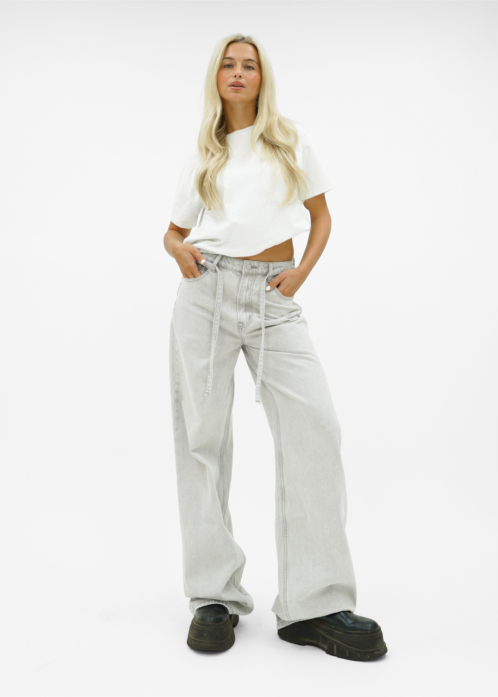 Baggy jeans light washed grey (tall)