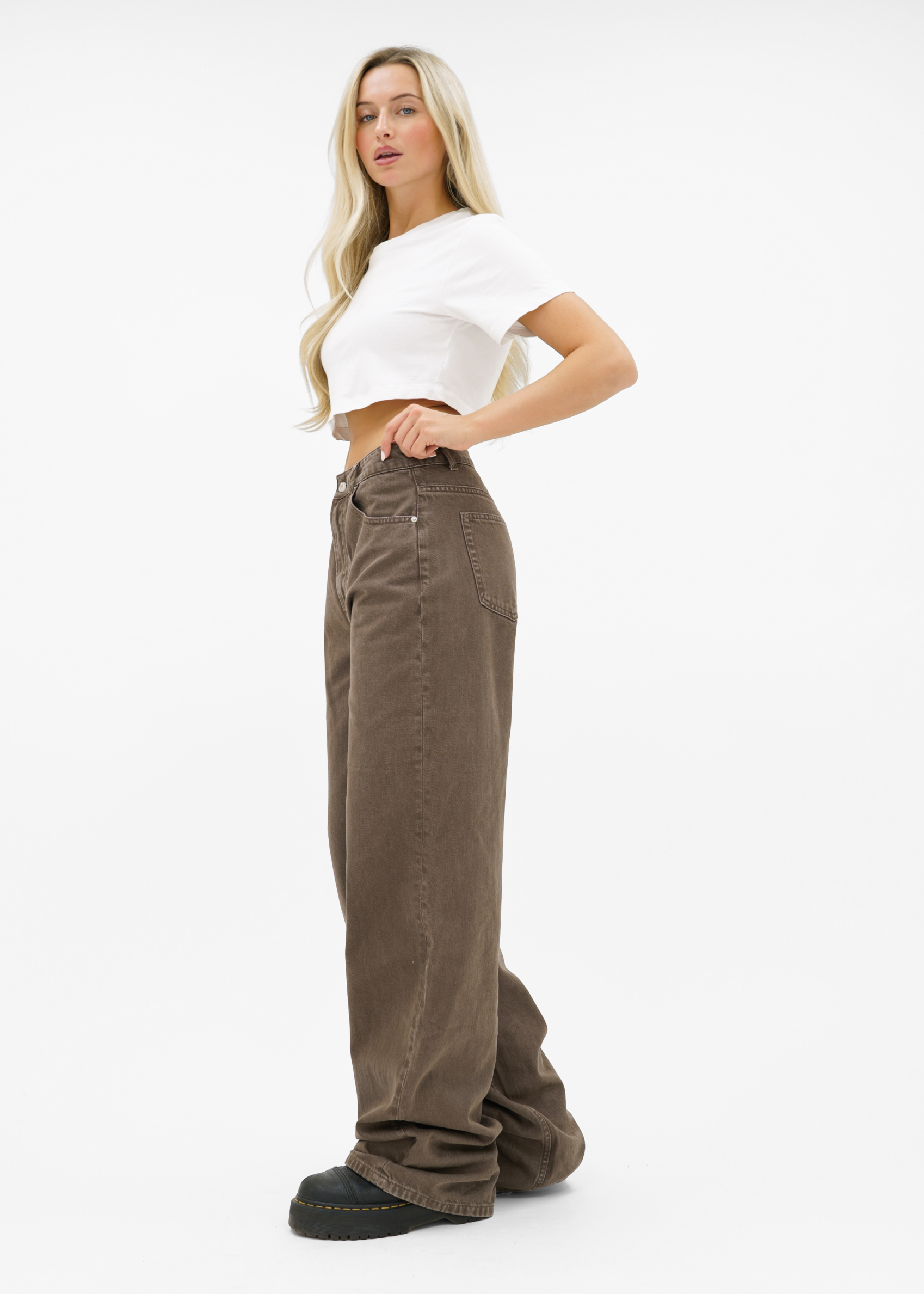 Baggy jeans washed brown (tall)