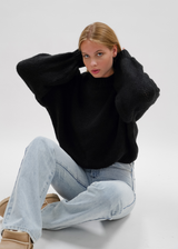 Knitted sweater black