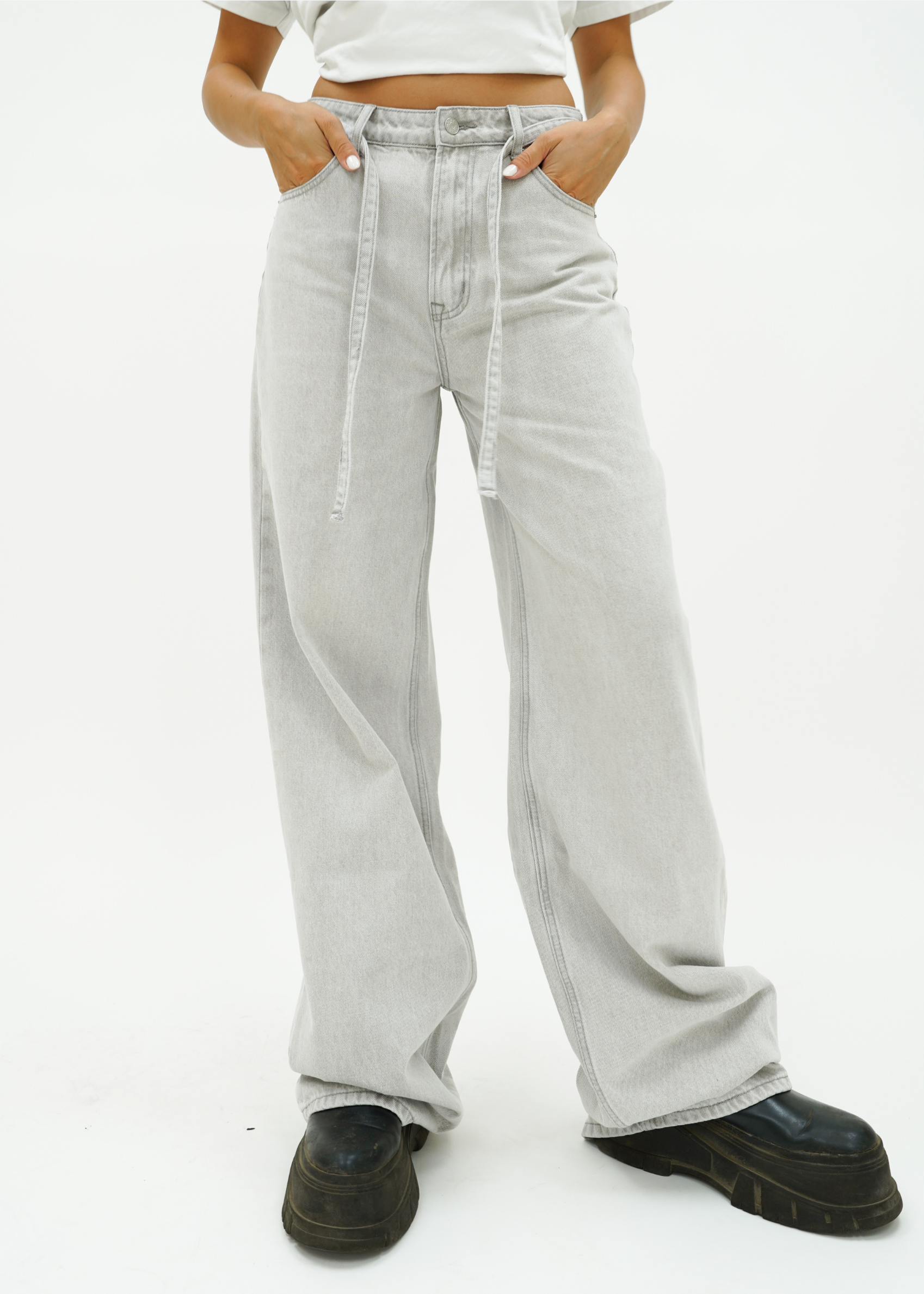 Baggy jeans light washed grey (tall)