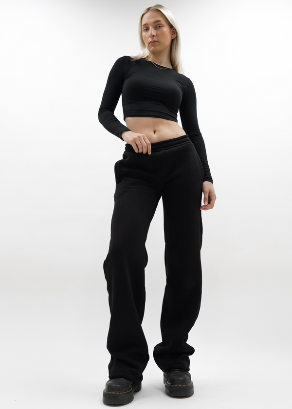 Pantalon de jogger taille basse / moyenne noir (TALL)