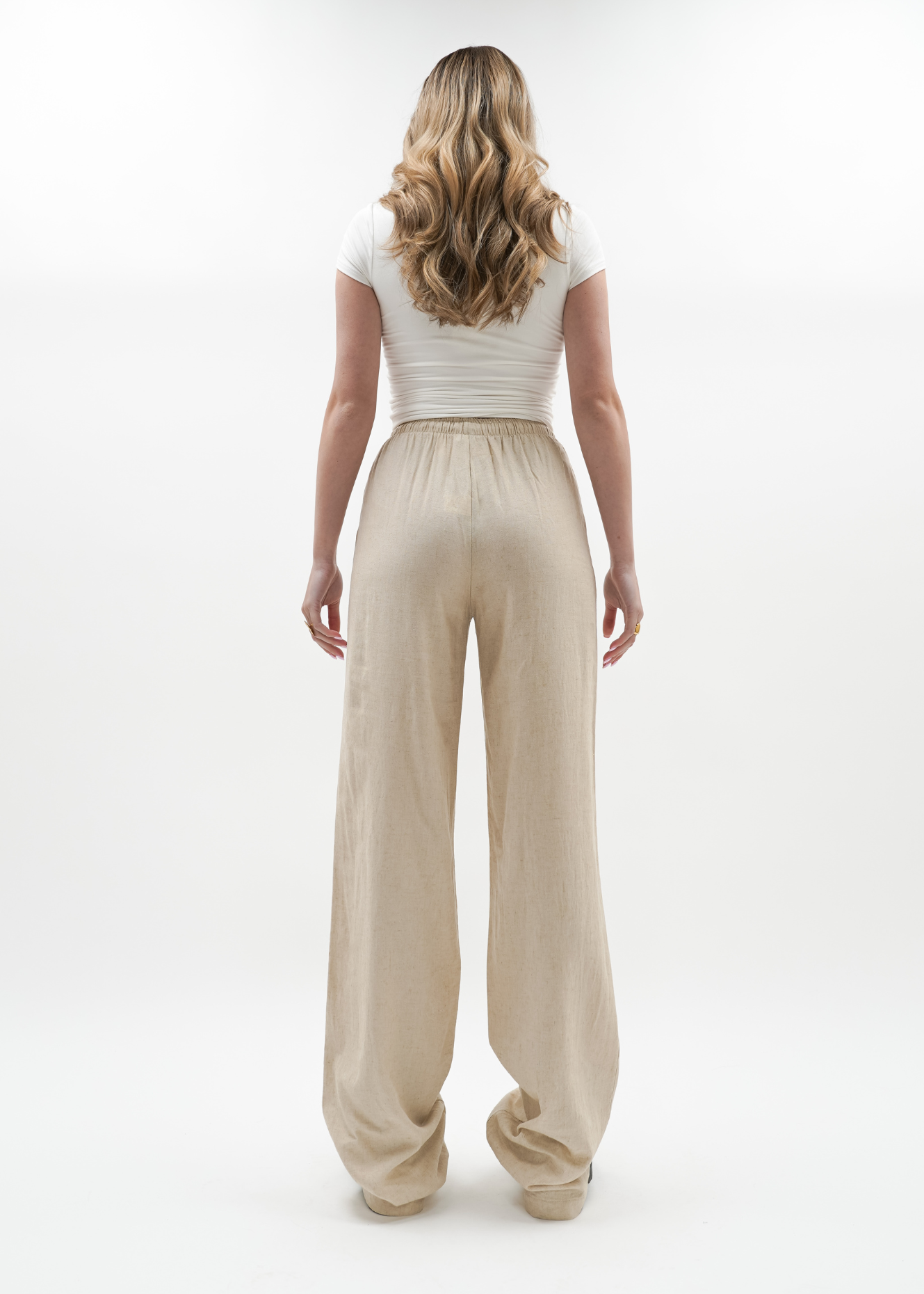 Linnen pants (TALL) sand melange