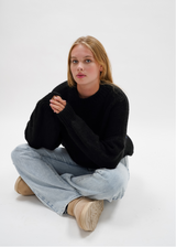 Knitted sweater black