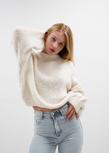 Knitted sweater crème