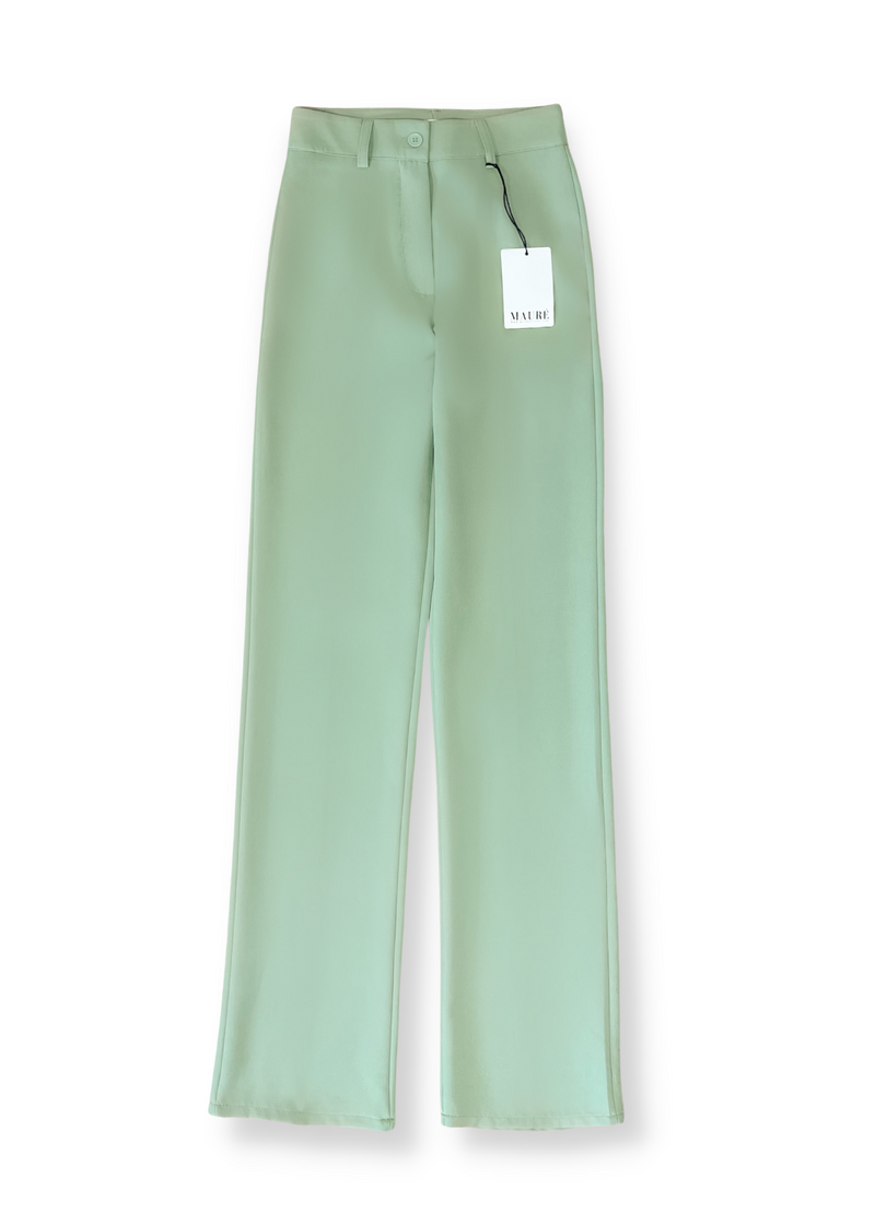 Pantalon droit pistache légère