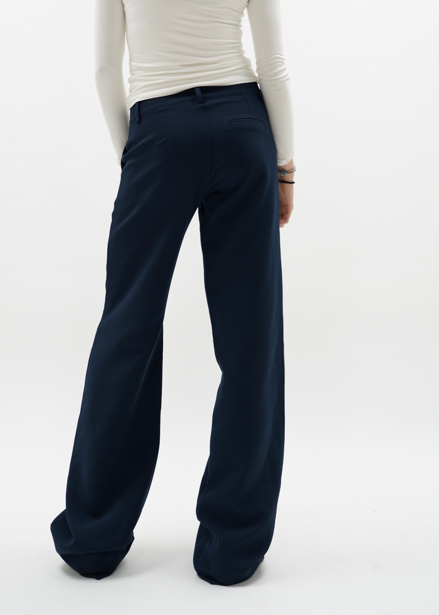 Low/mid waist straight leg pants casual night blue (REGULAR)