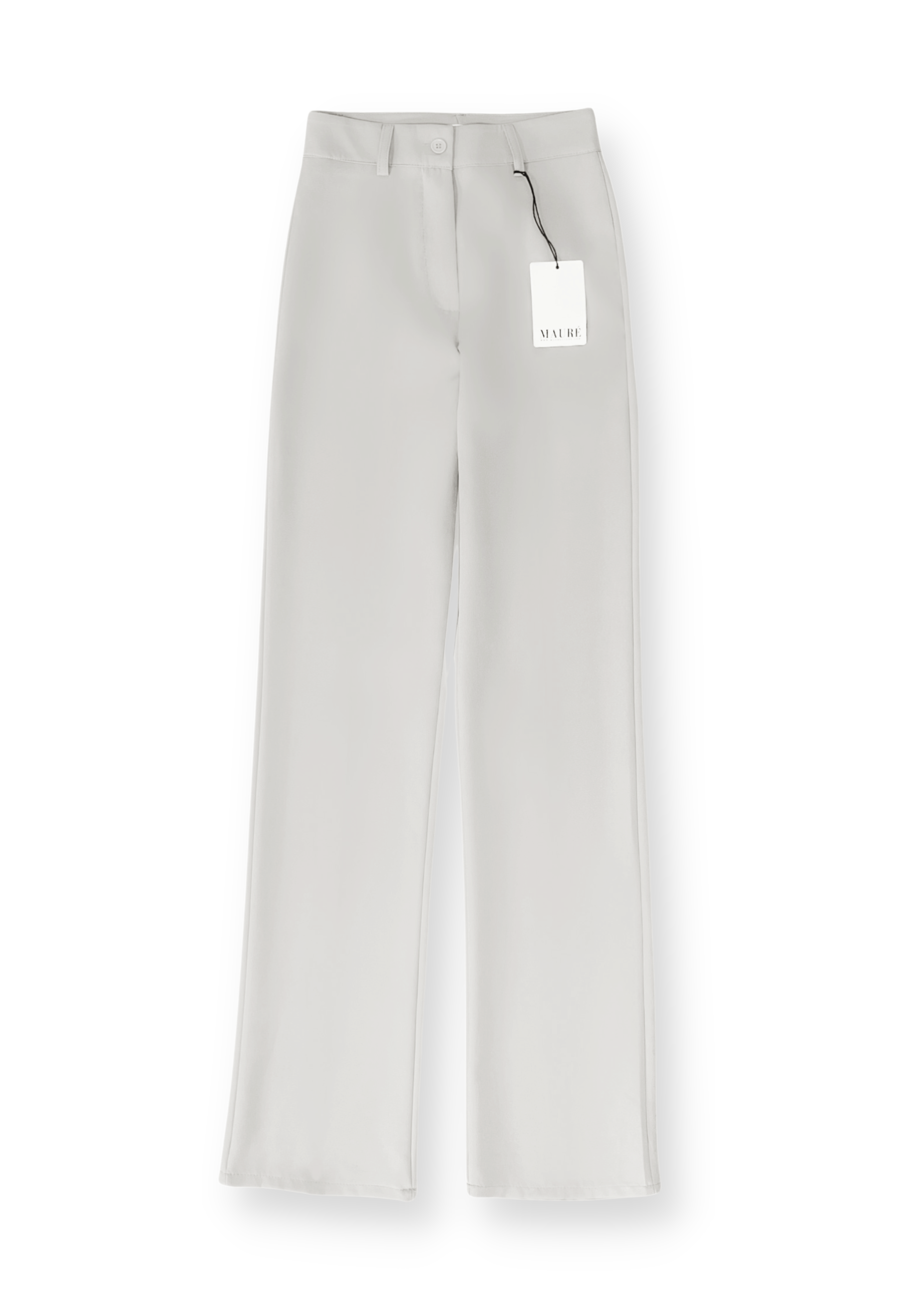 Pantalon droit classique gris crème (TALL)