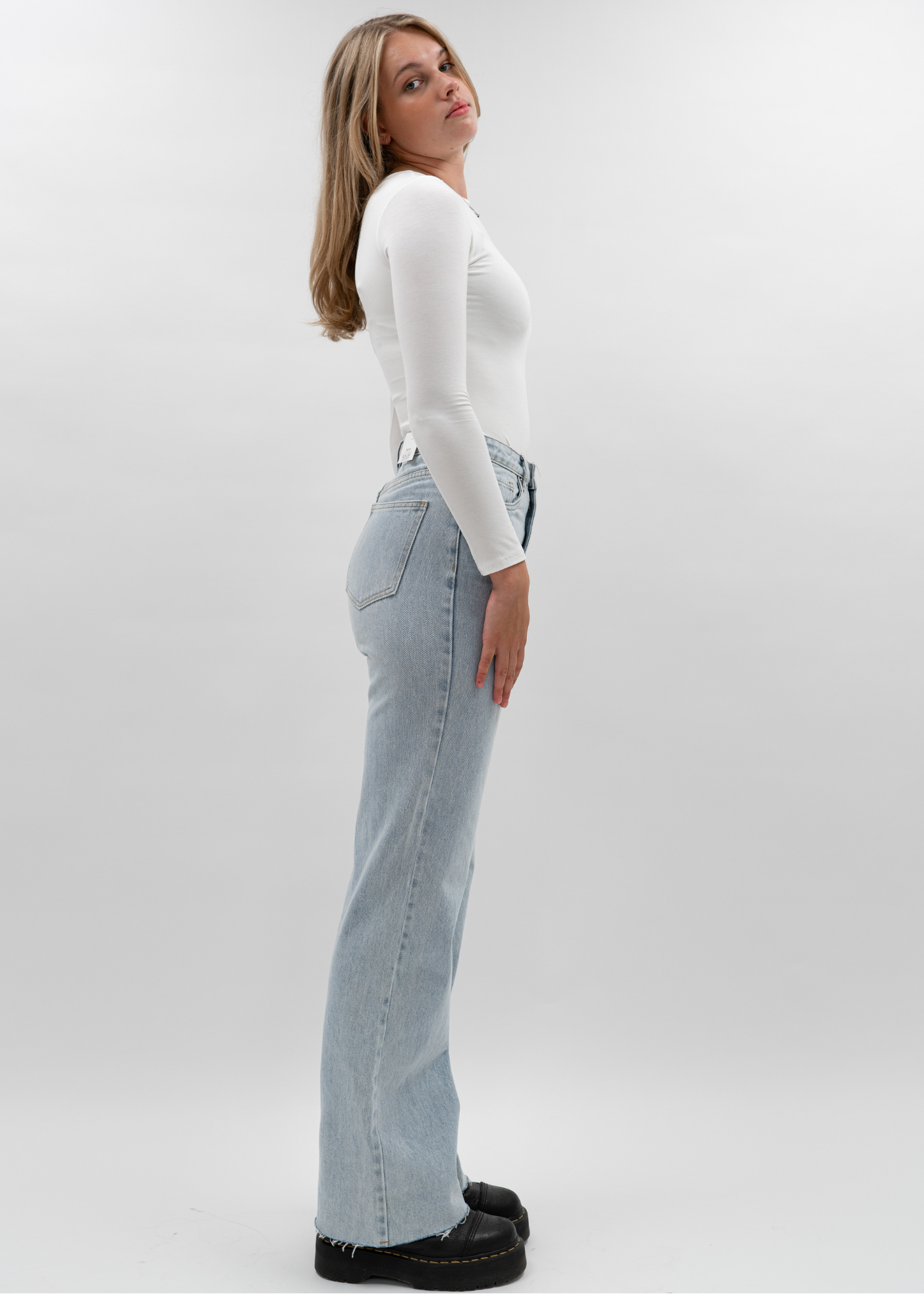 Jean droit taille haute bleu TALL Maur