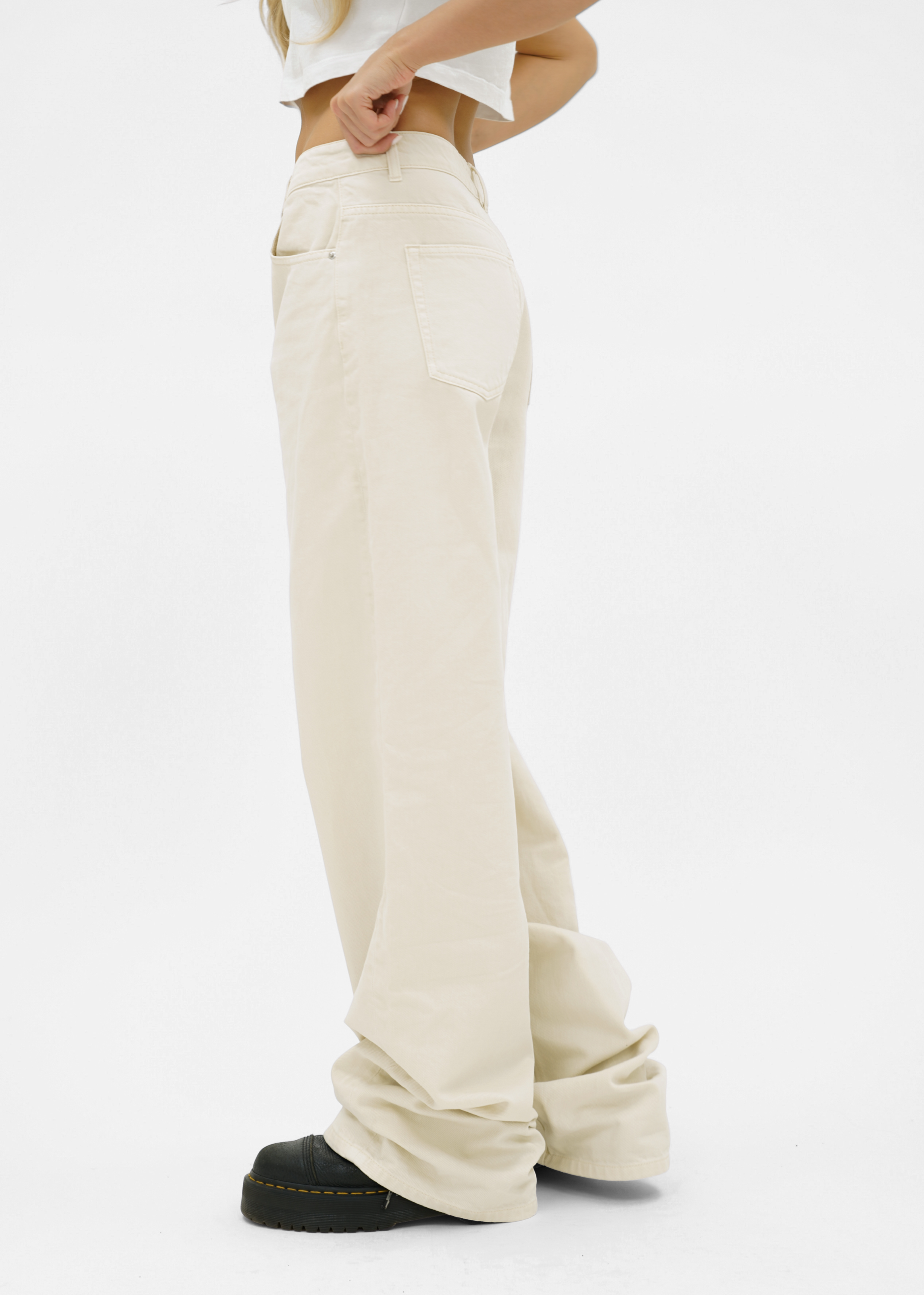 Baggy jeans crème (tall)