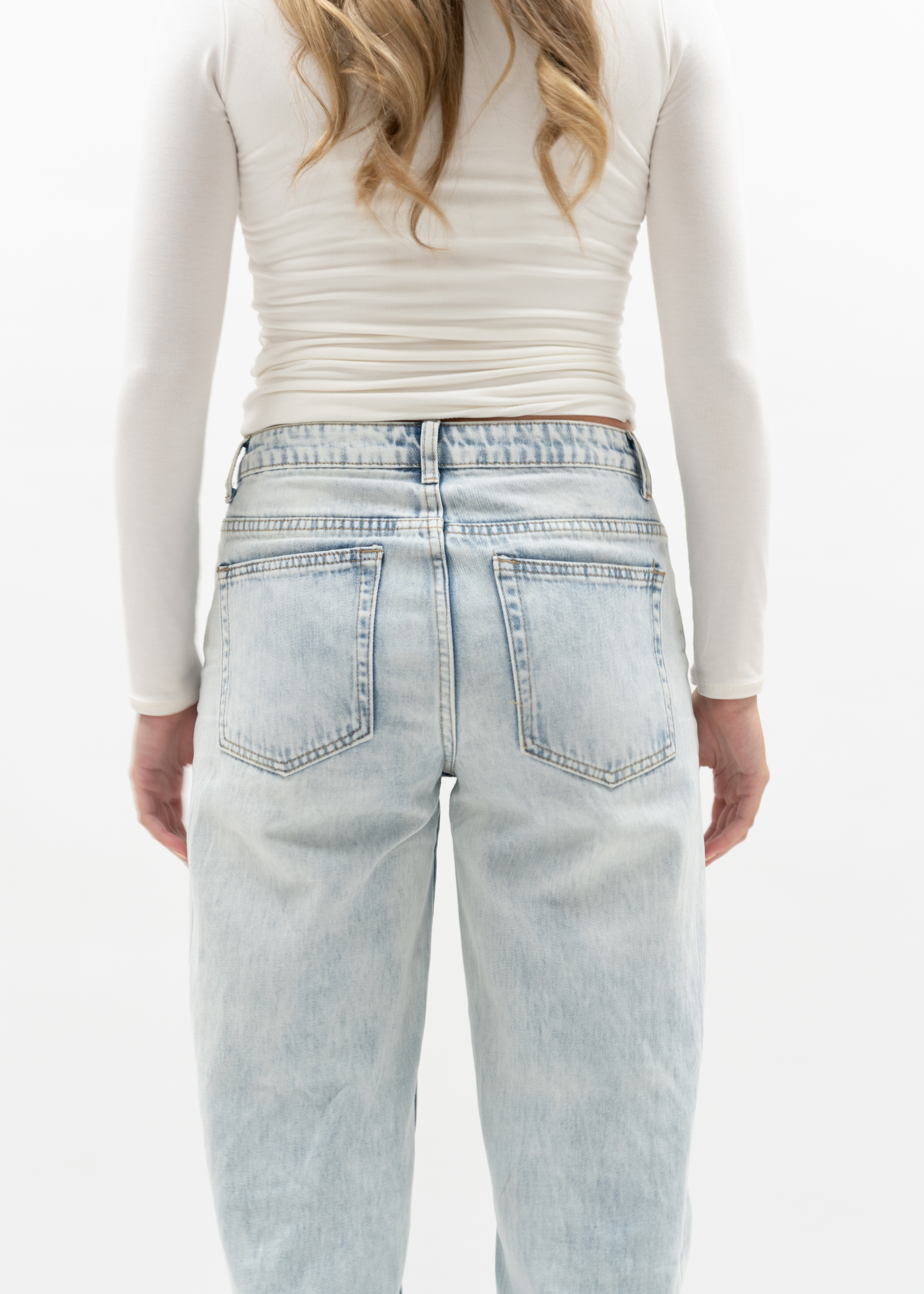 Low waist jeans light washed blue (TALL)