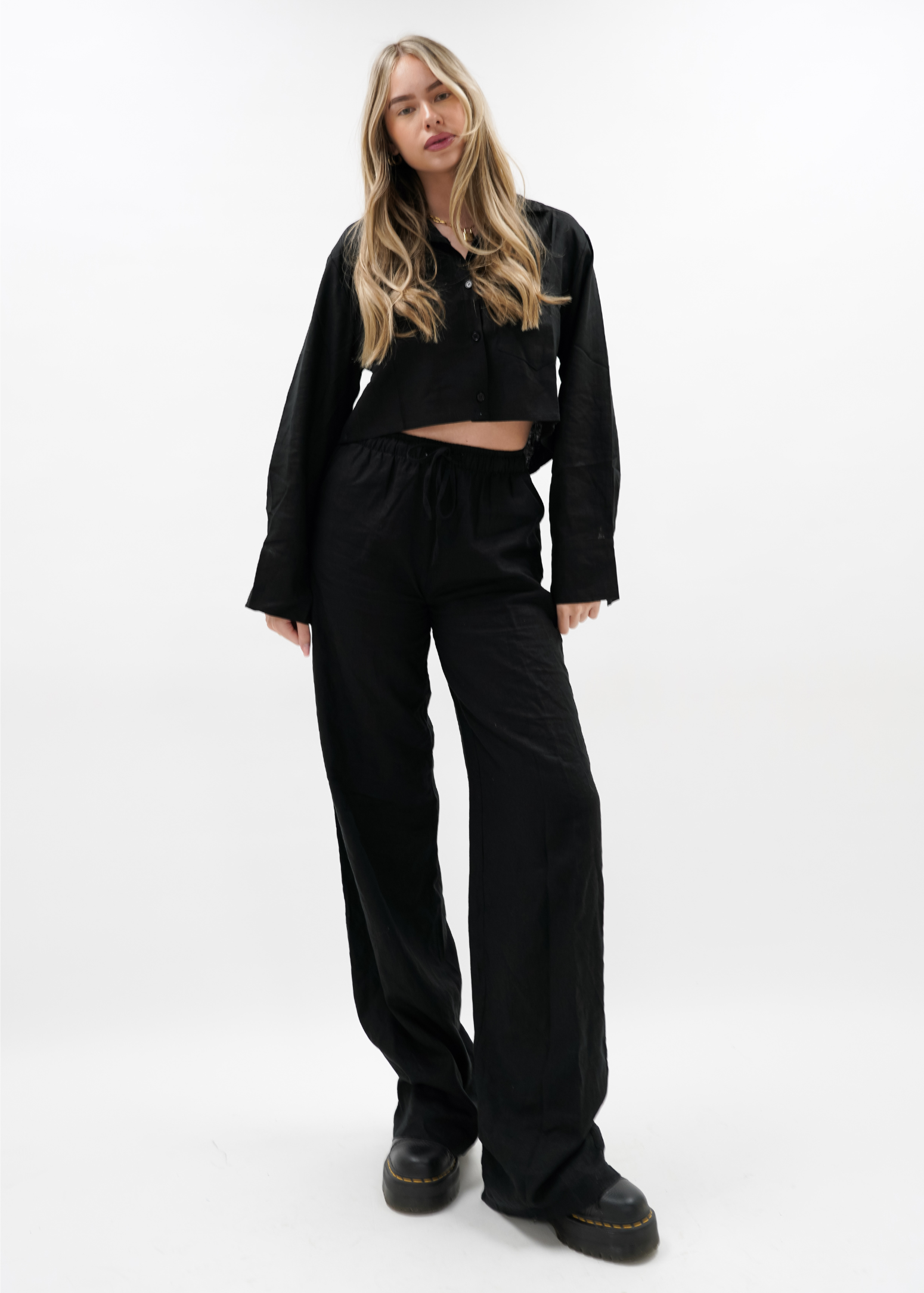 Linen pants (TALL) black