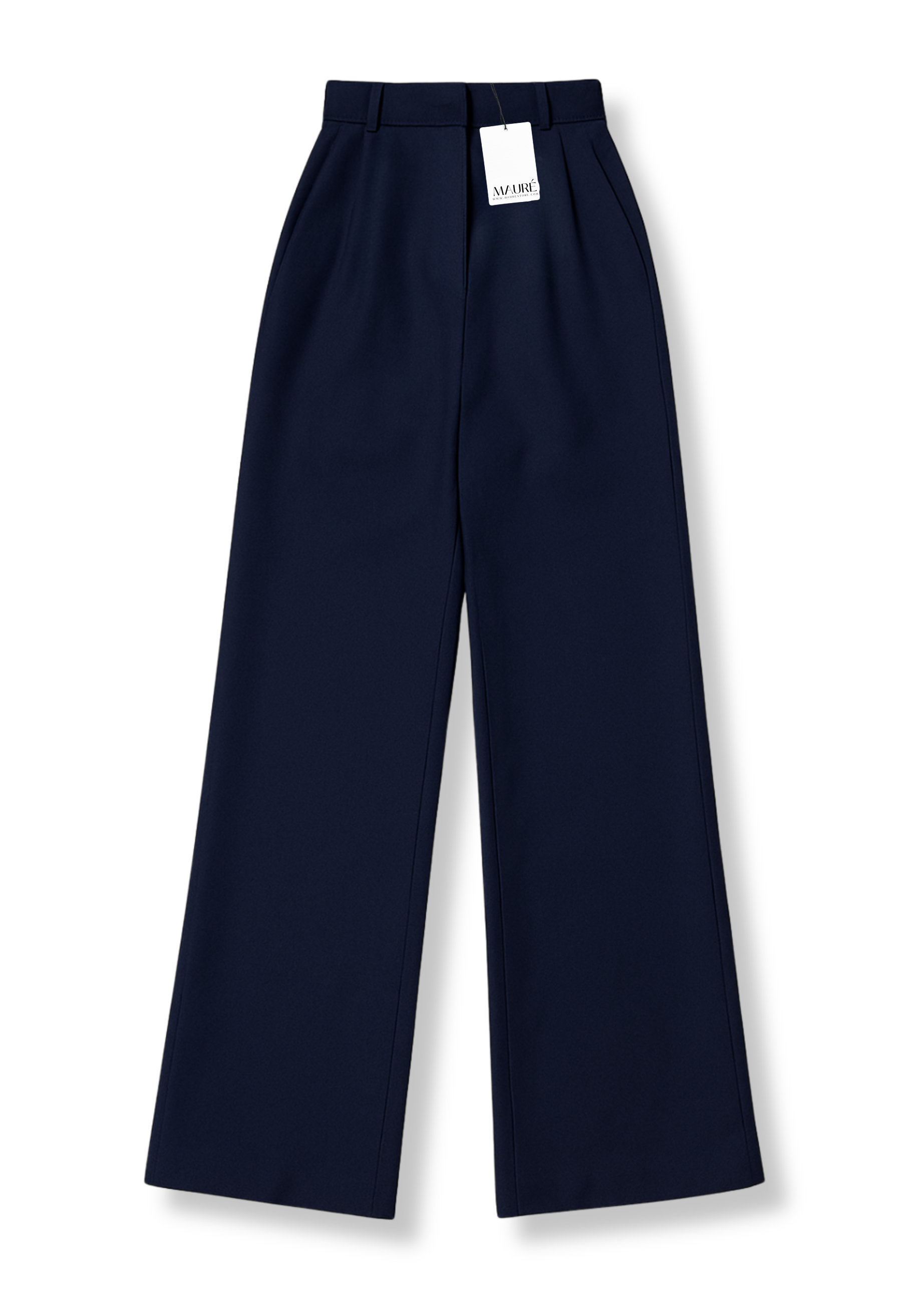 High waist wide leg pants casual night blue (tall)