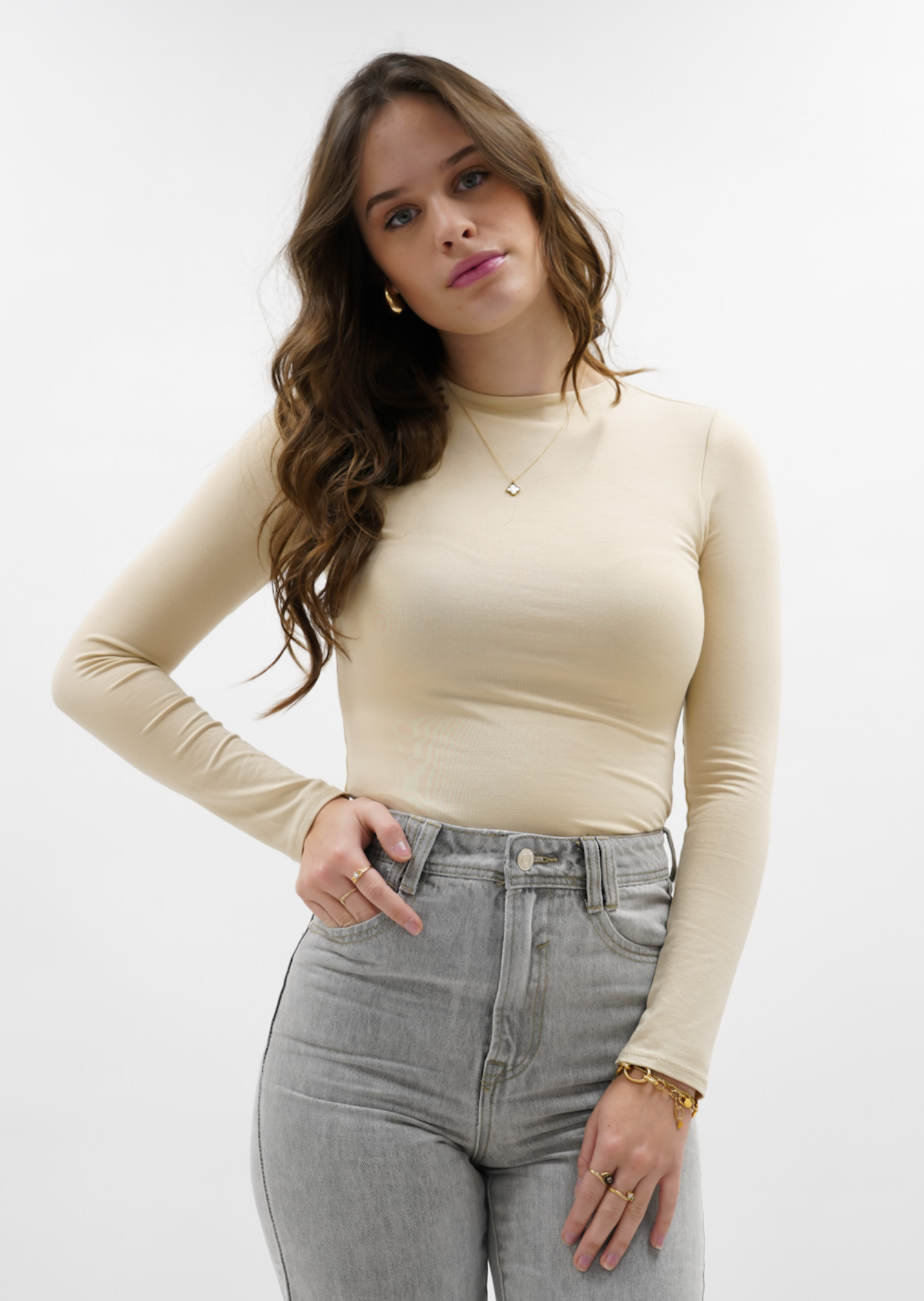 Long sleeve body beige