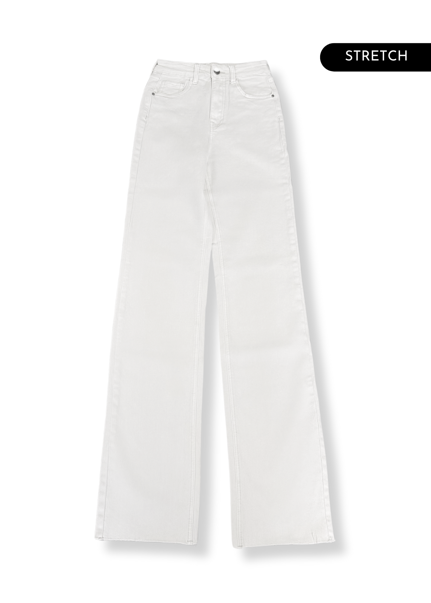 Stretch high waist straight leg jeans off-white (TALL)