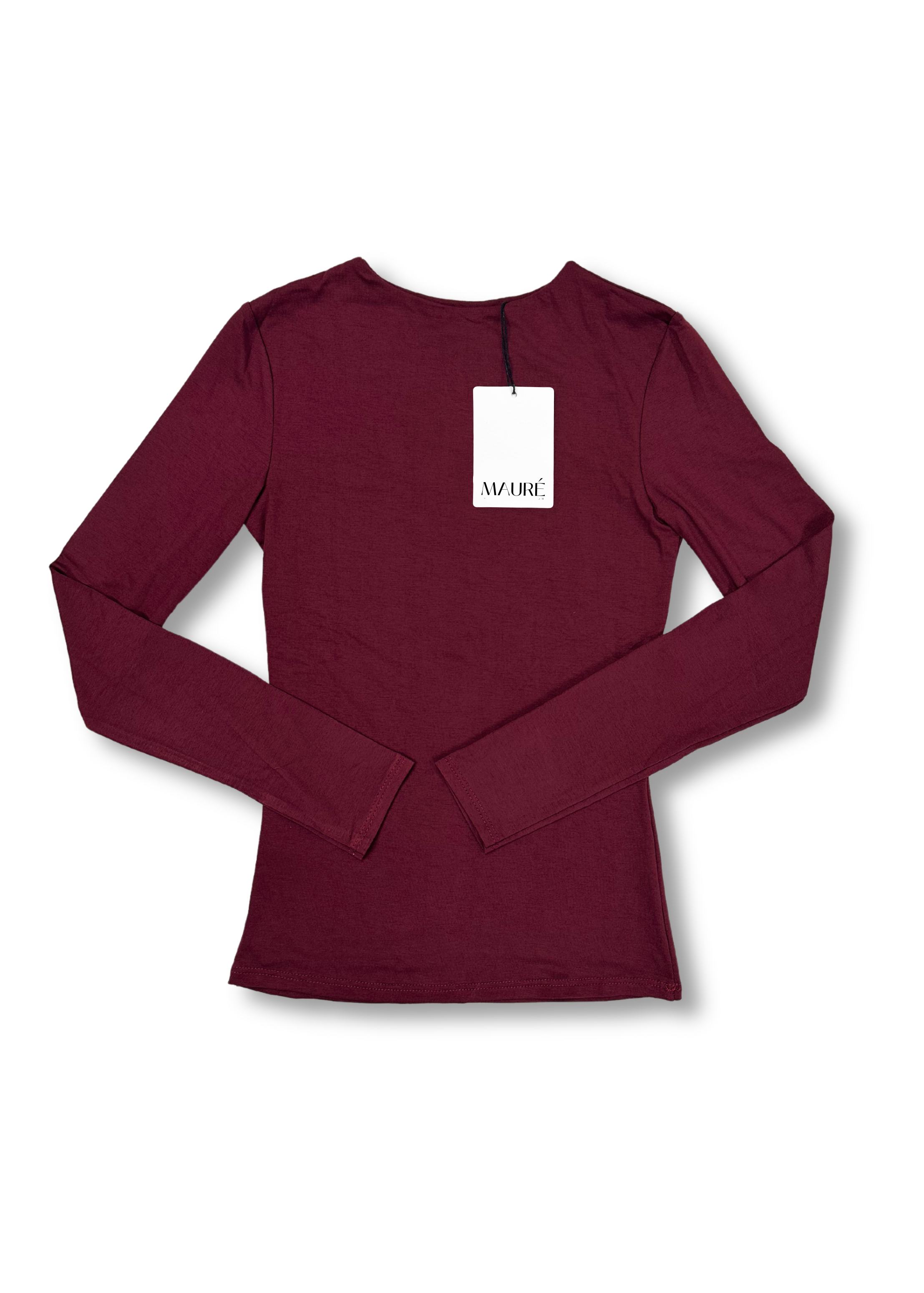 Long sleeve top long bordeaux