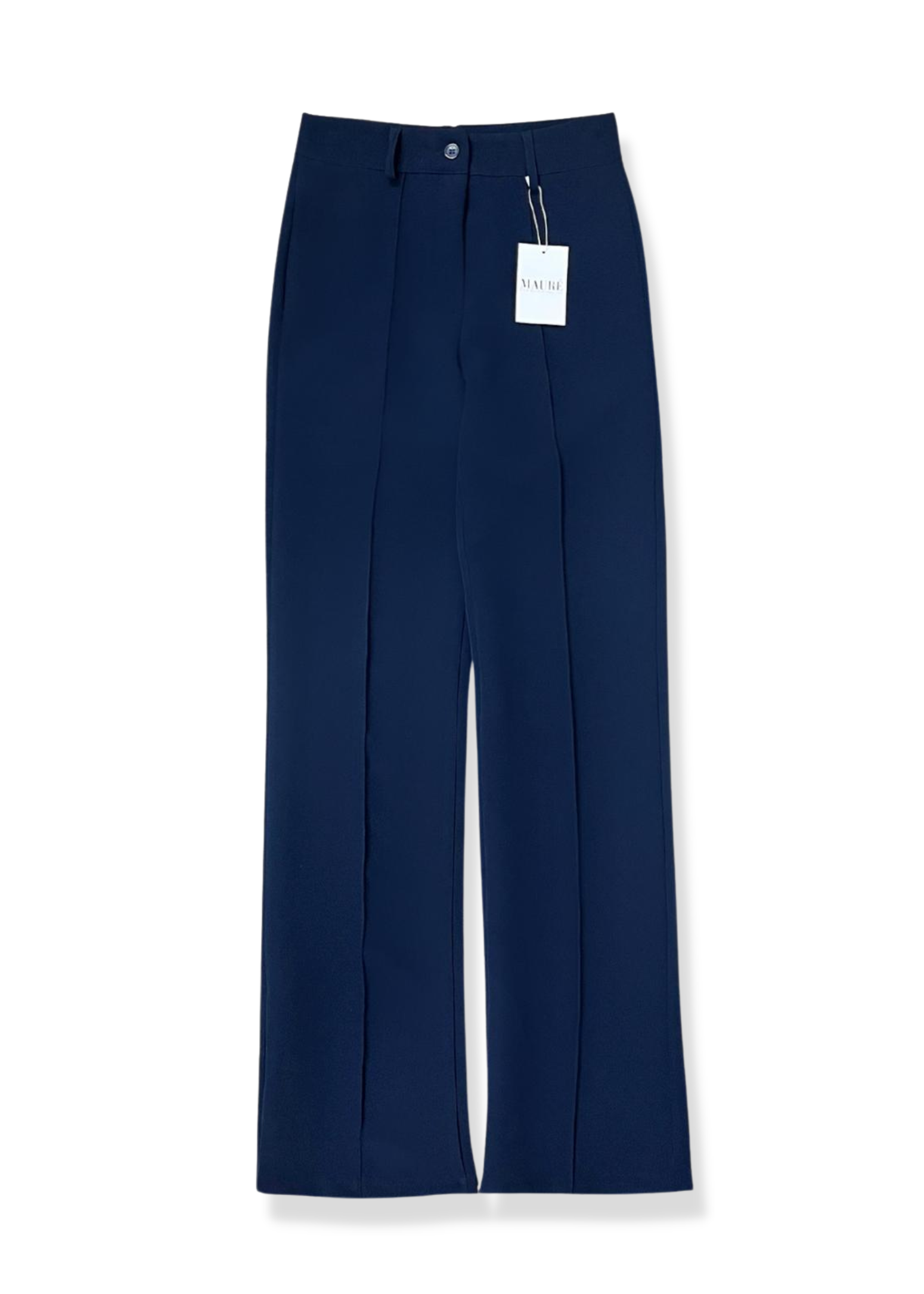 Straight leg pants with pressfold night blue (REGULAR)