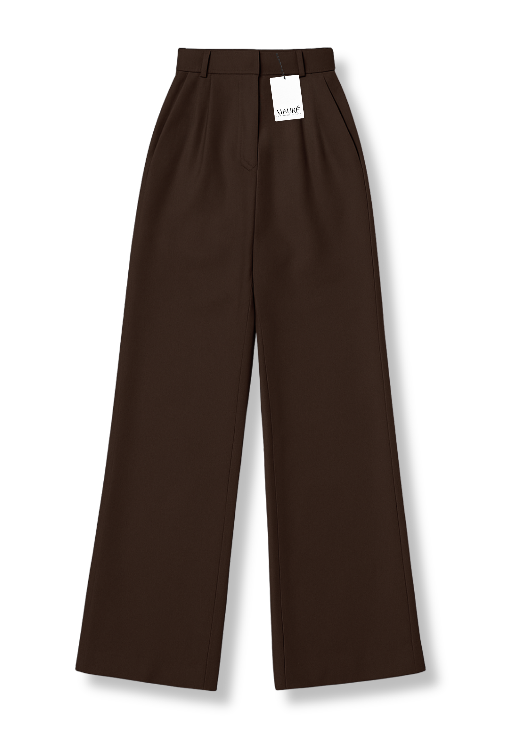 High waist wide leg pants casual chocolate brown (tall)
