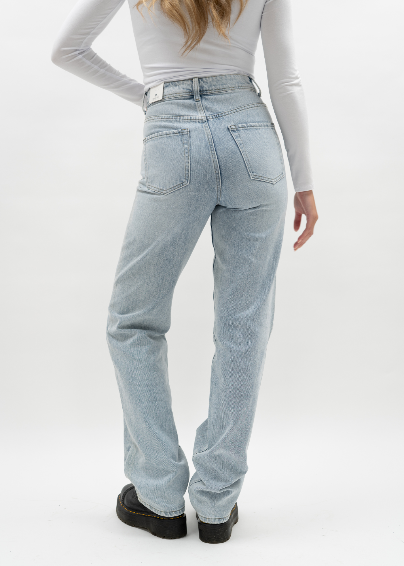 Jean droit taille haute 90's bleu clair (TALL)