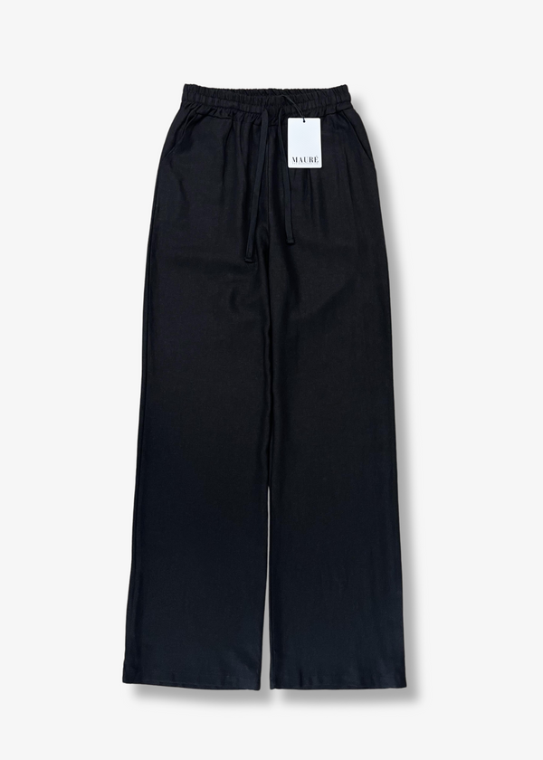 Pantalon en lin noir (TALL)