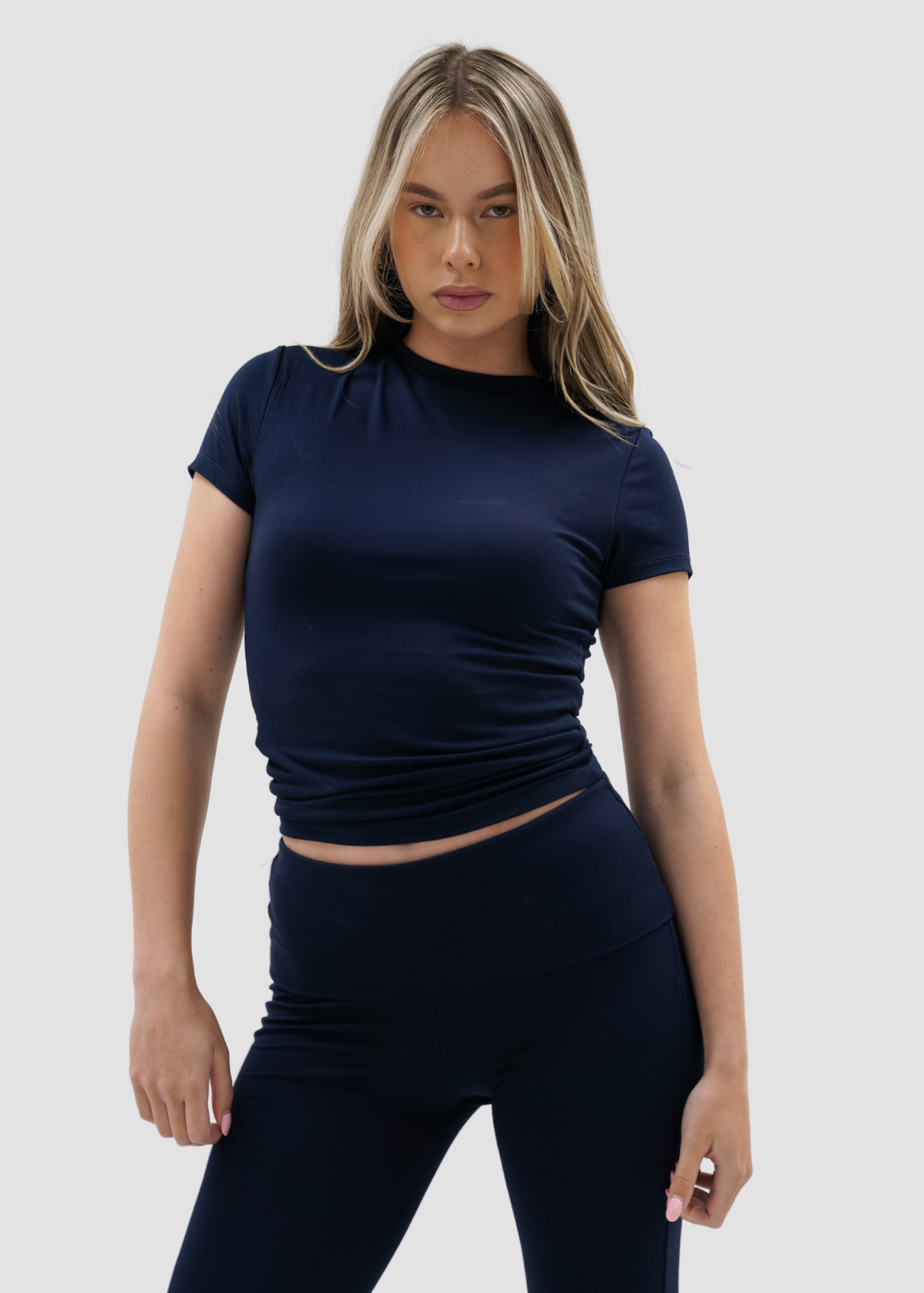 Fold-over flared pants night blue (TALL)