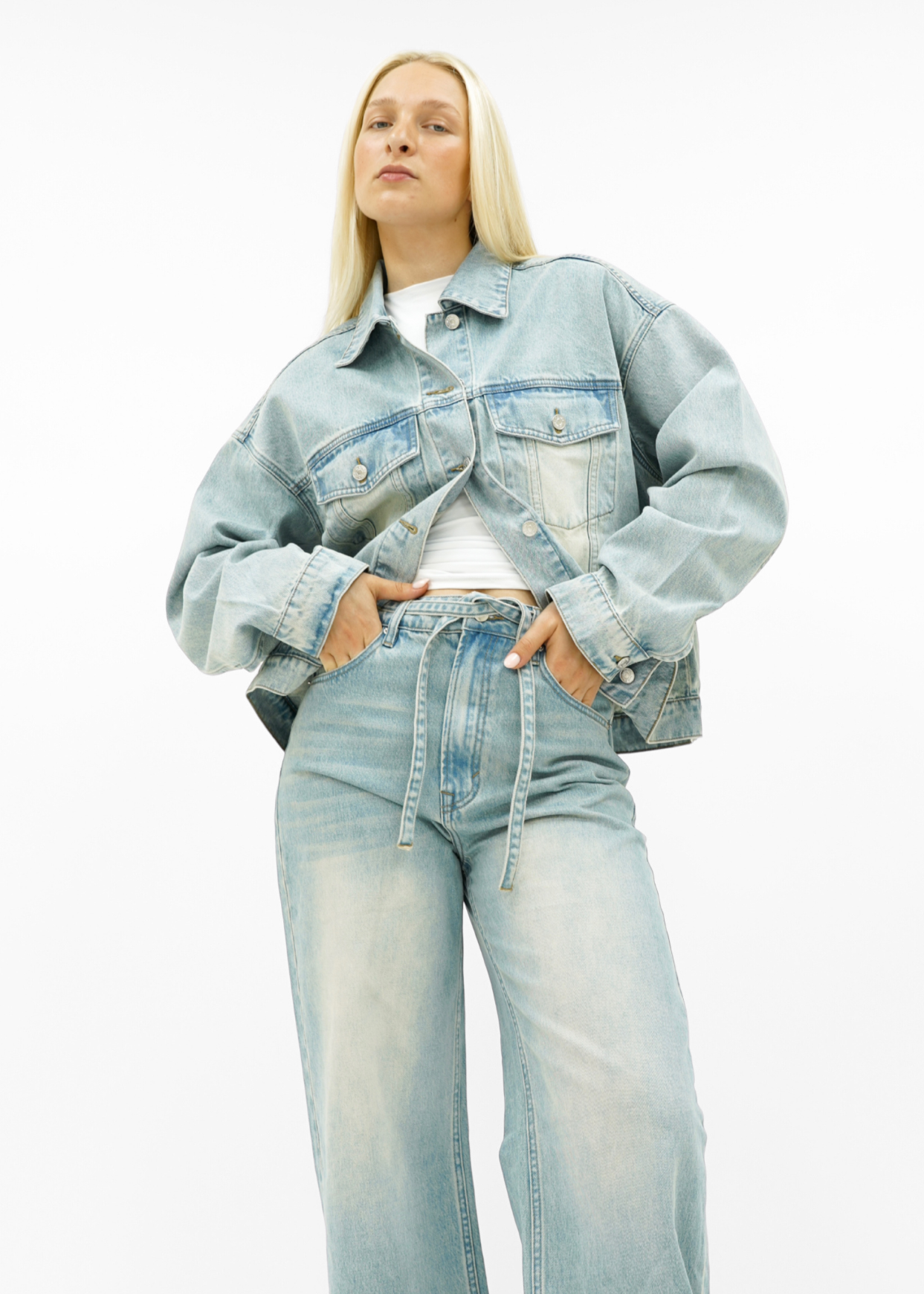 Oversized denim jacket vintage denim (tall)