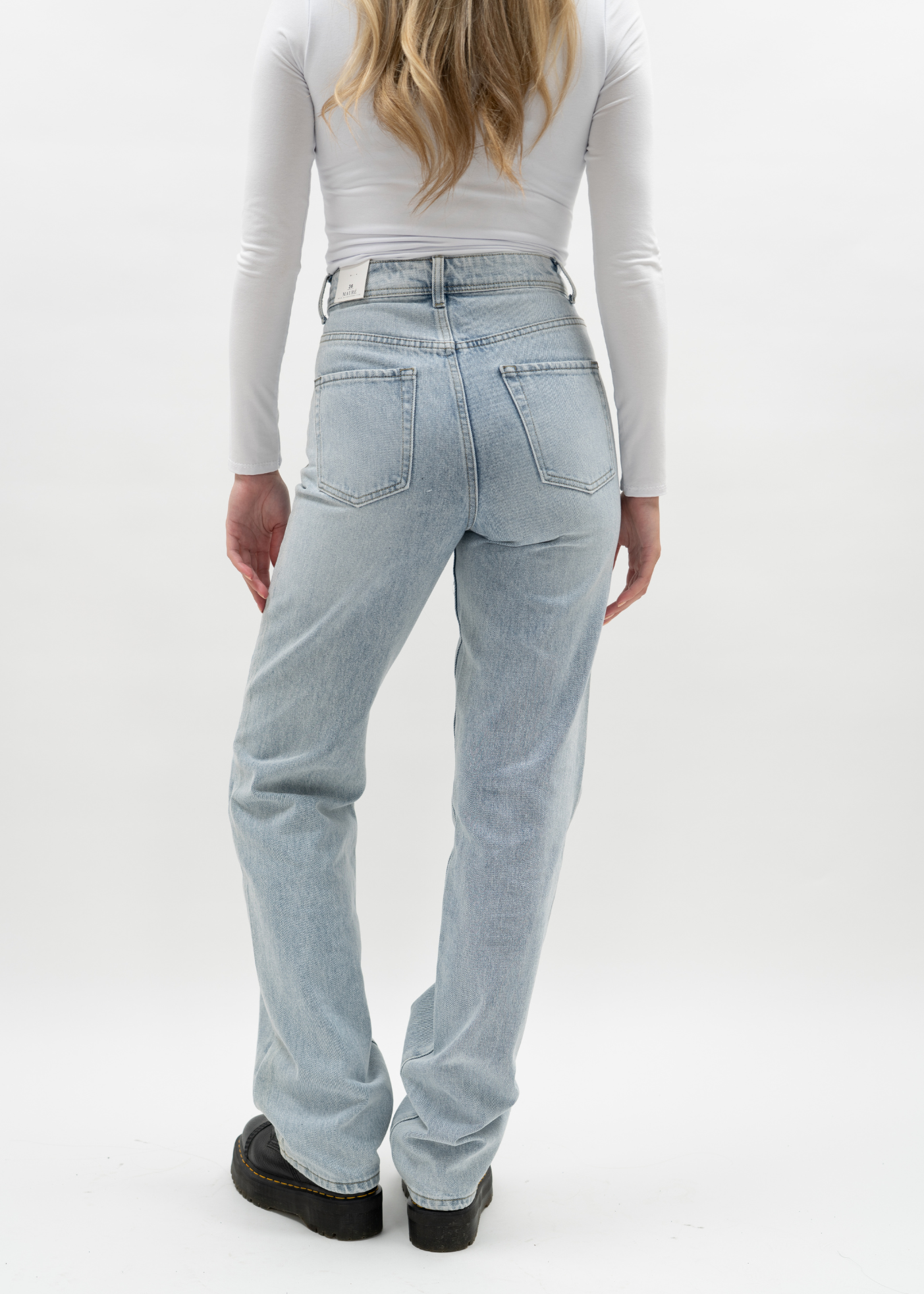 High waist straight leg jeans 90's light blue (TALL)