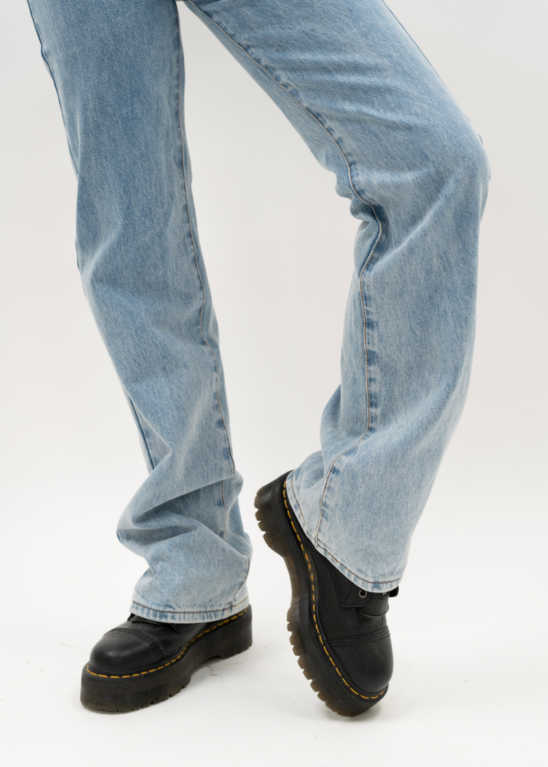 High waist straight leg jeans 90's dark blue (TALL)
