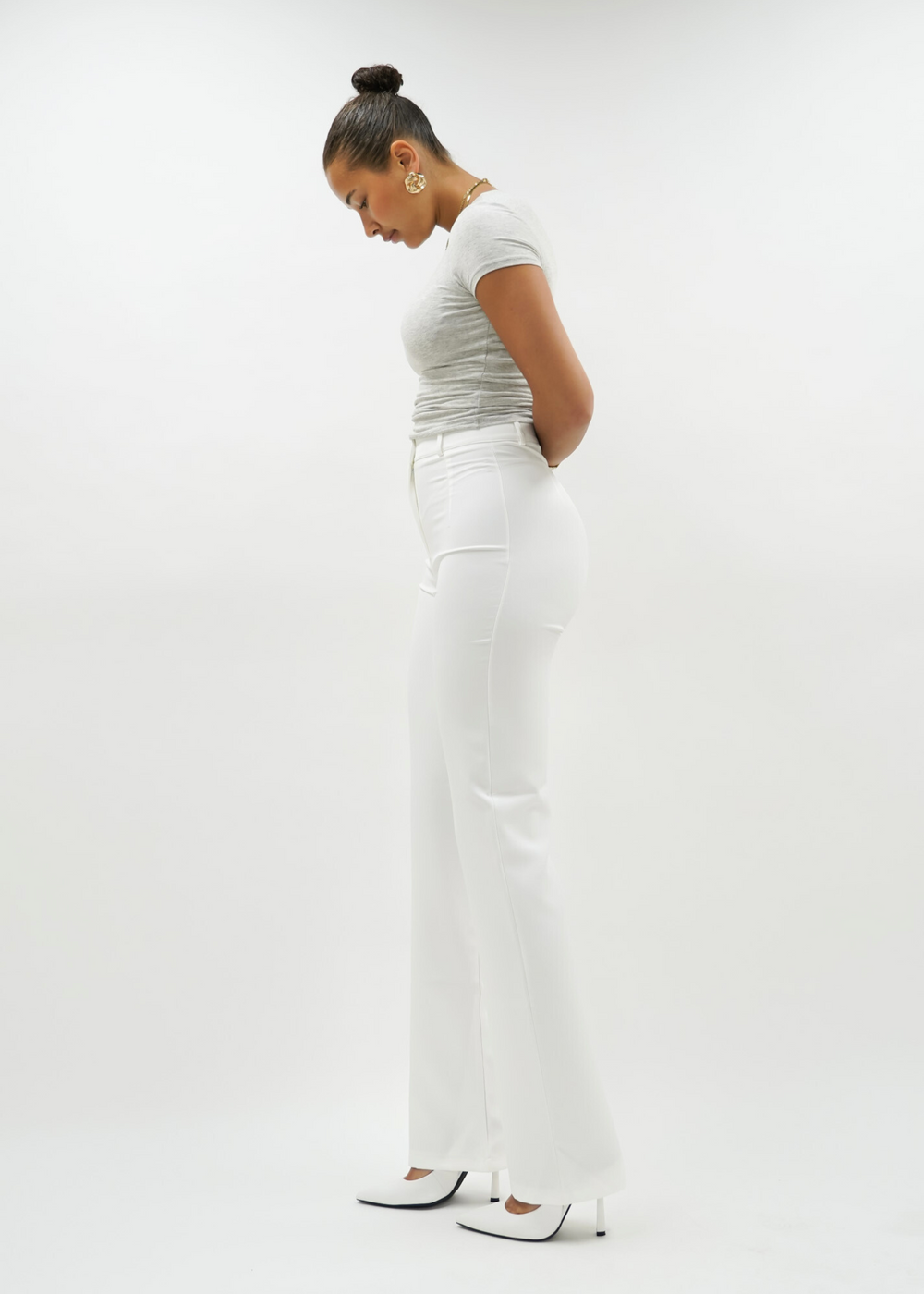 White Denim Pants