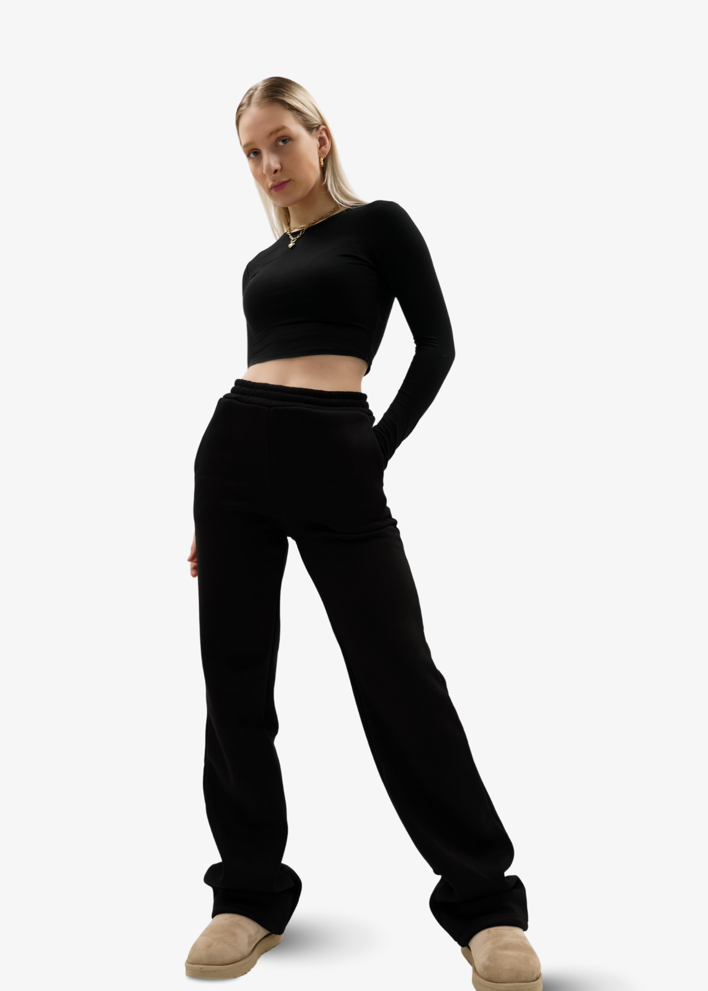Black high waisted jogger pants shop