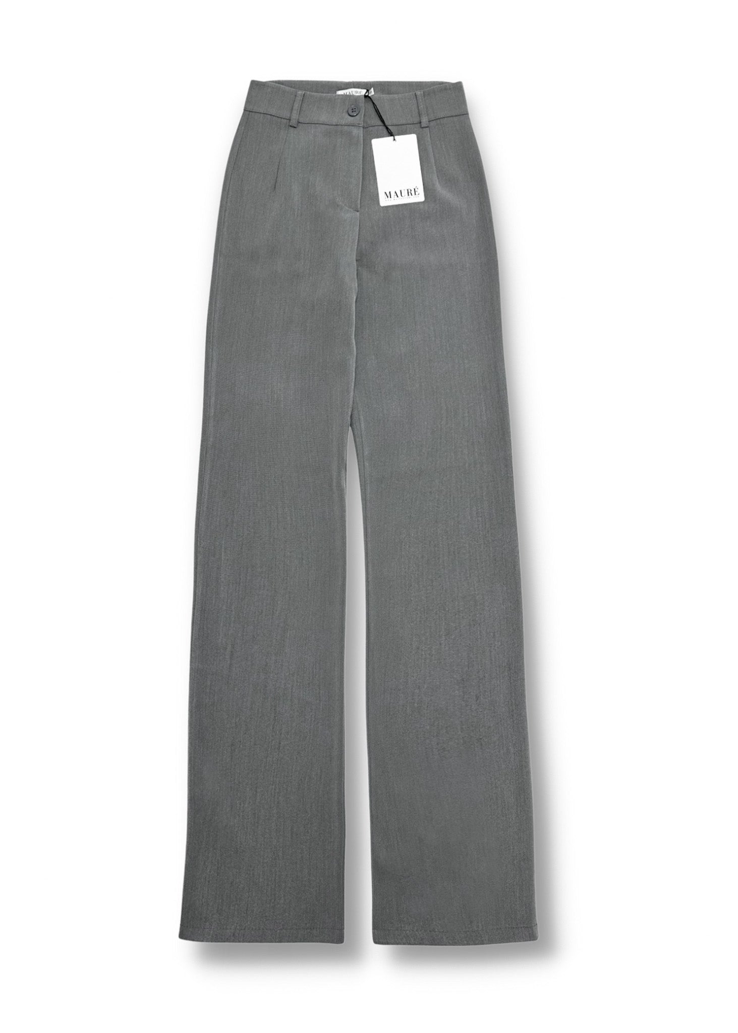 Pantalon droit classique gris clair délavé (TALL)