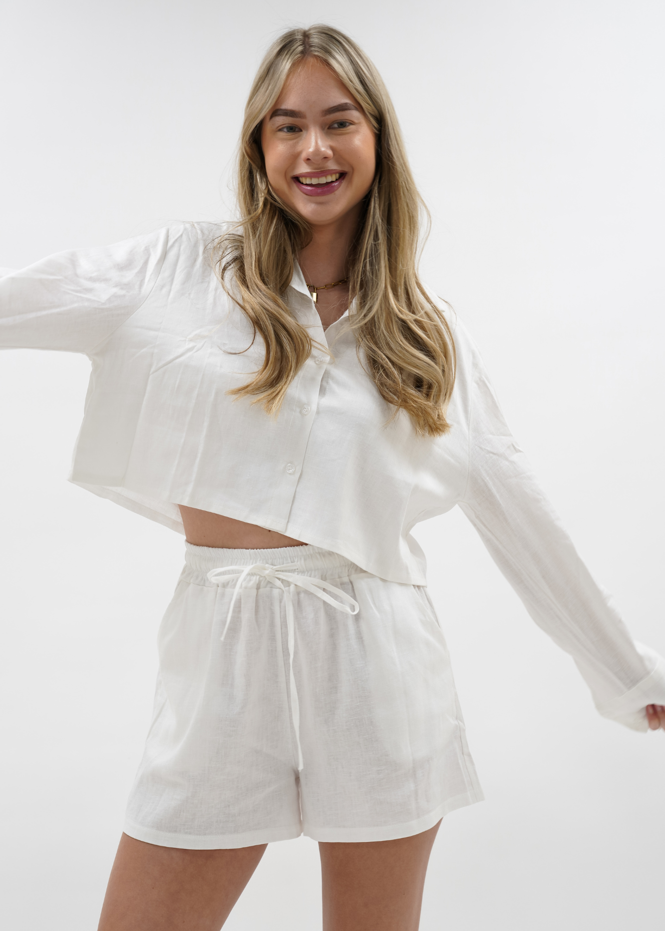 Linnen blouse white