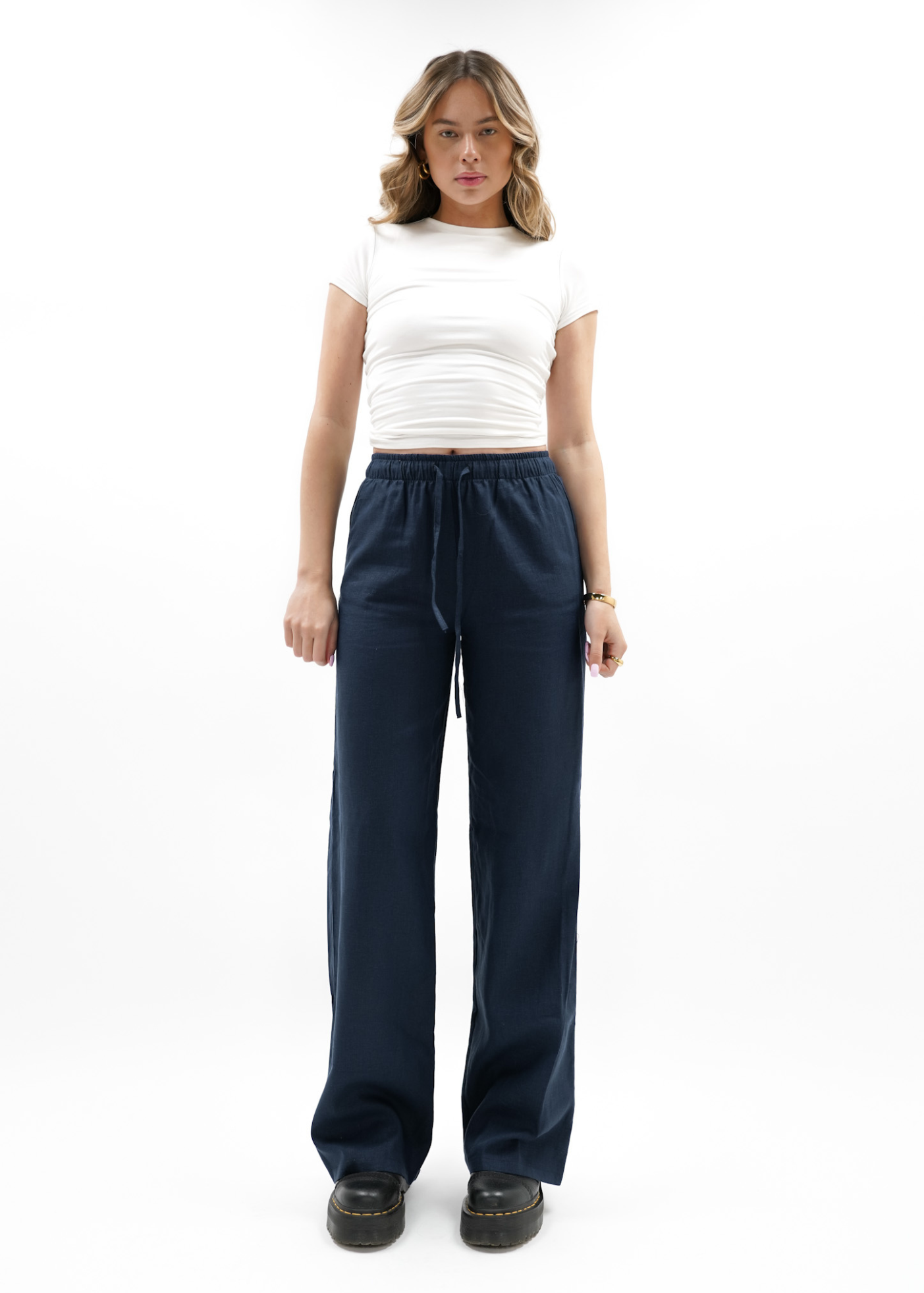 Linnen pants (TALL) Navy