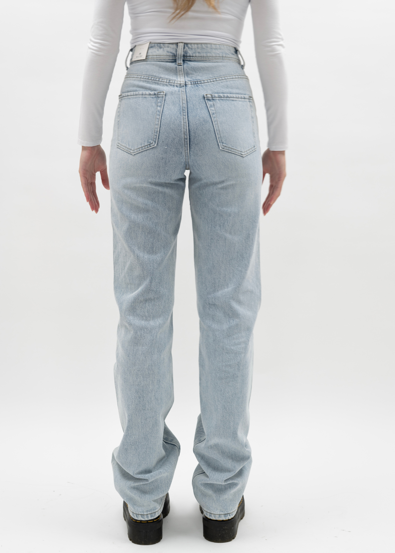 High waist straight leg jeans 90's light blue (TALL)