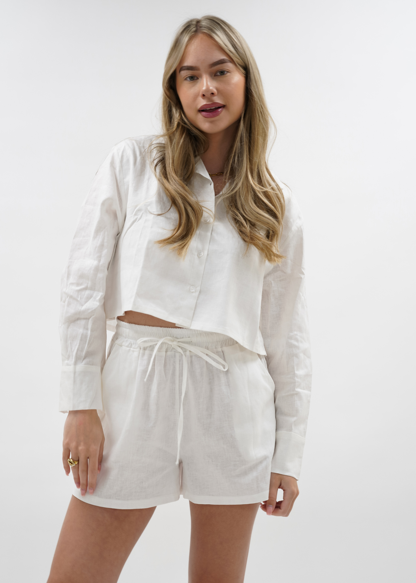 Linnen blouse white