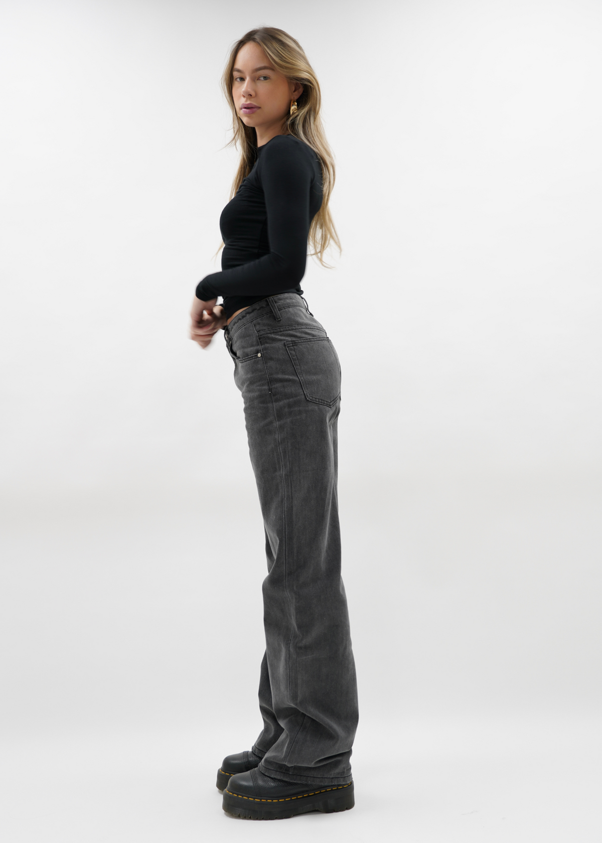Kimberly Midt Waist pants - Dark Grey main image 0