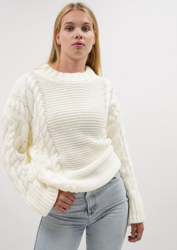 Cable knit crème