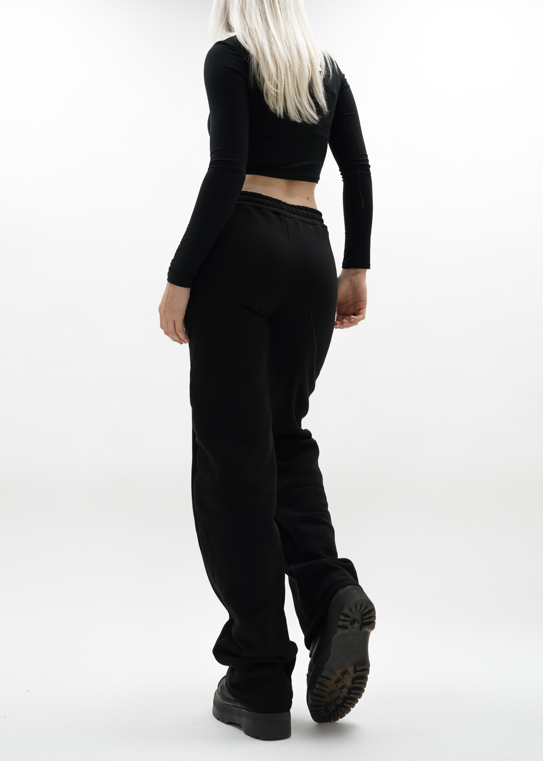 Low/mid waist jogger pants black (TALL)