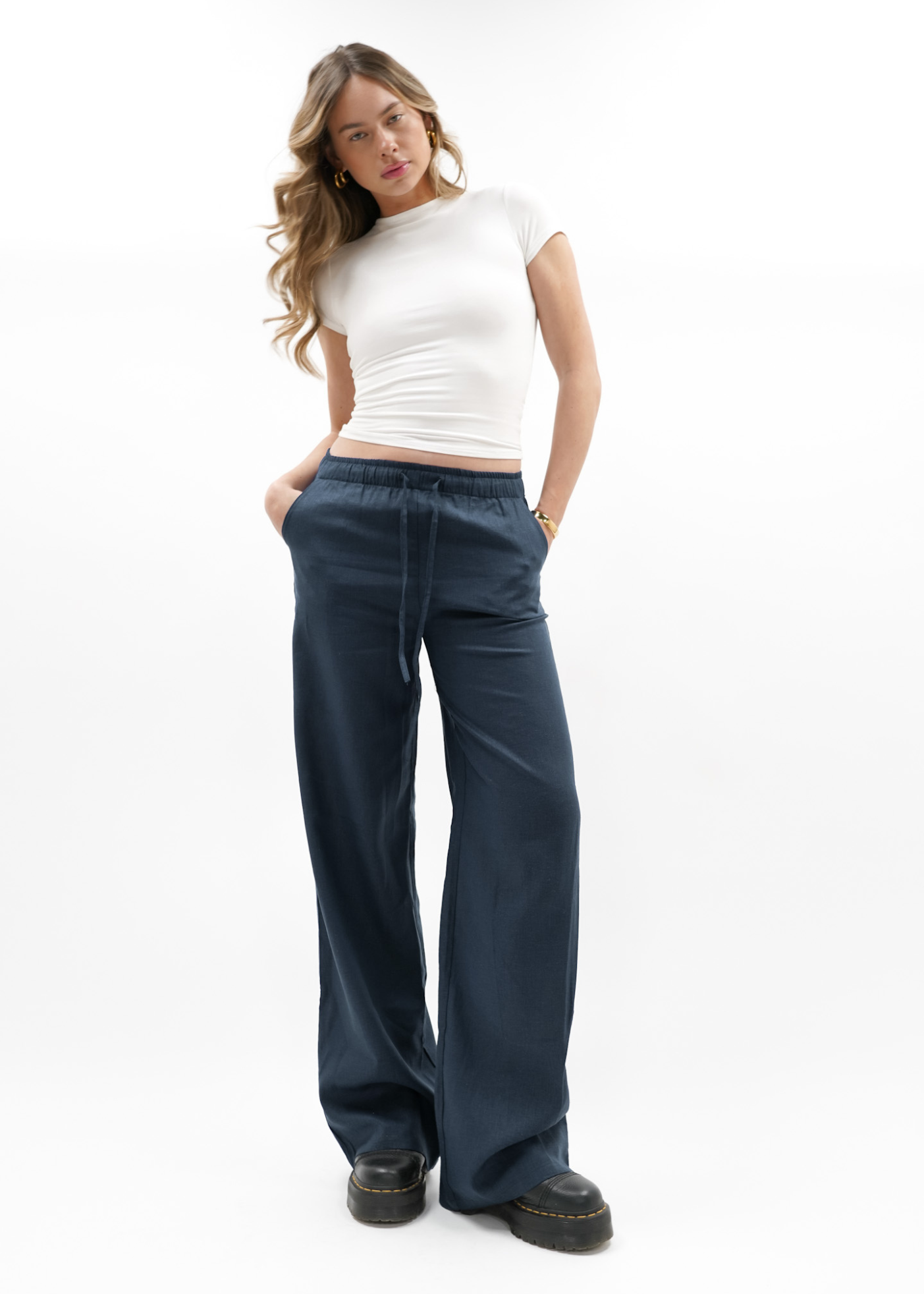 Linnen pants (TALL) Navy