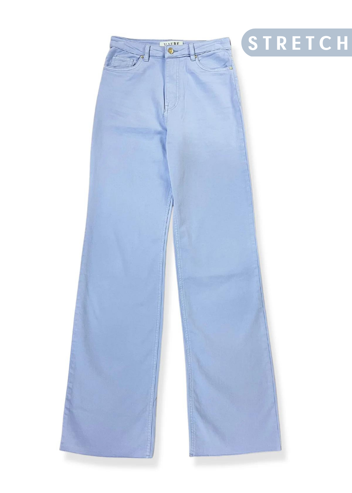 High waist straight leg jeans sky blue