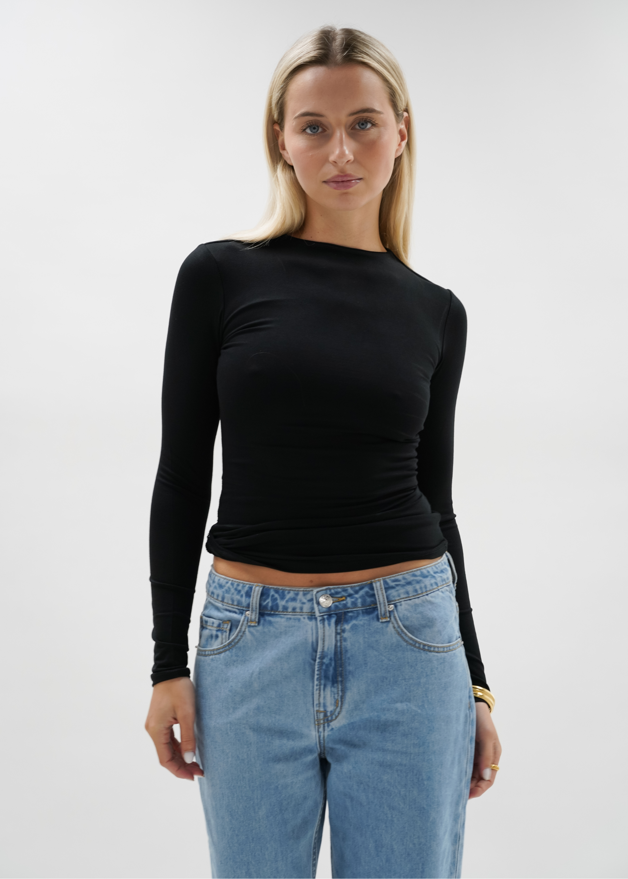 Long sleeve top long black