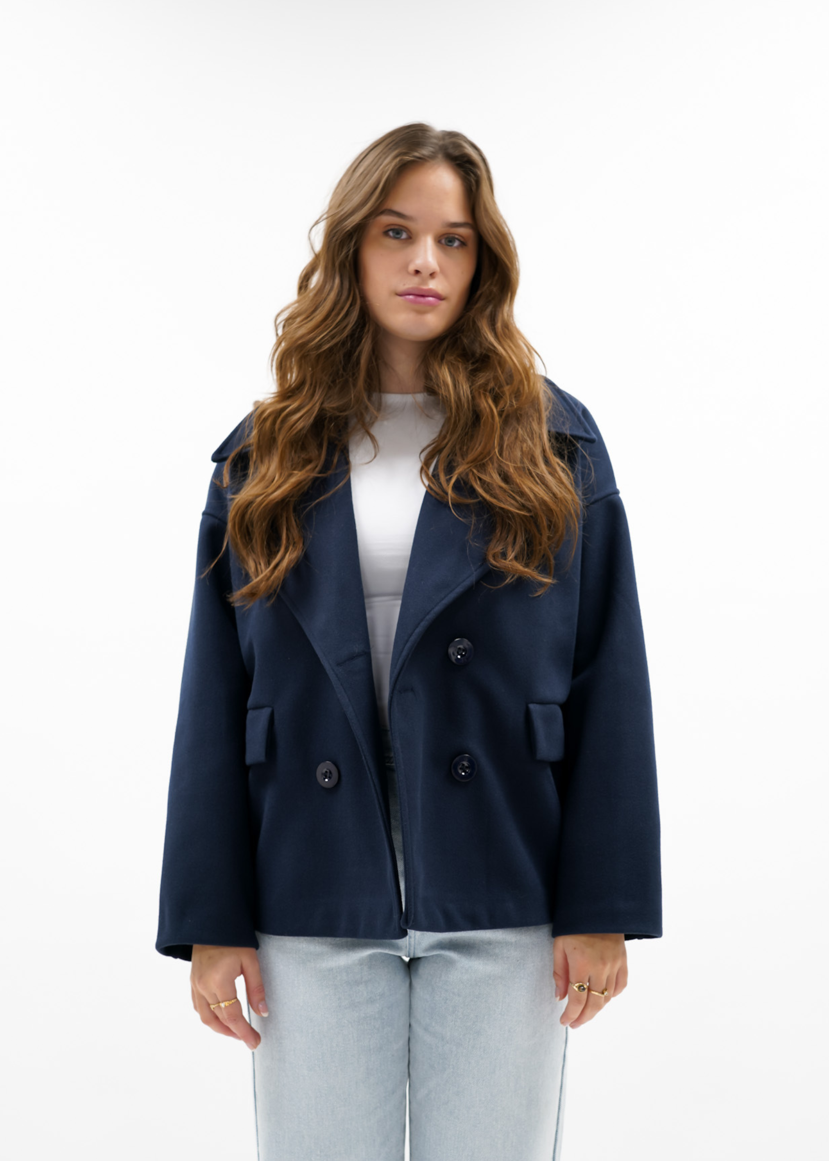 Premium - Manteau bleu nuit